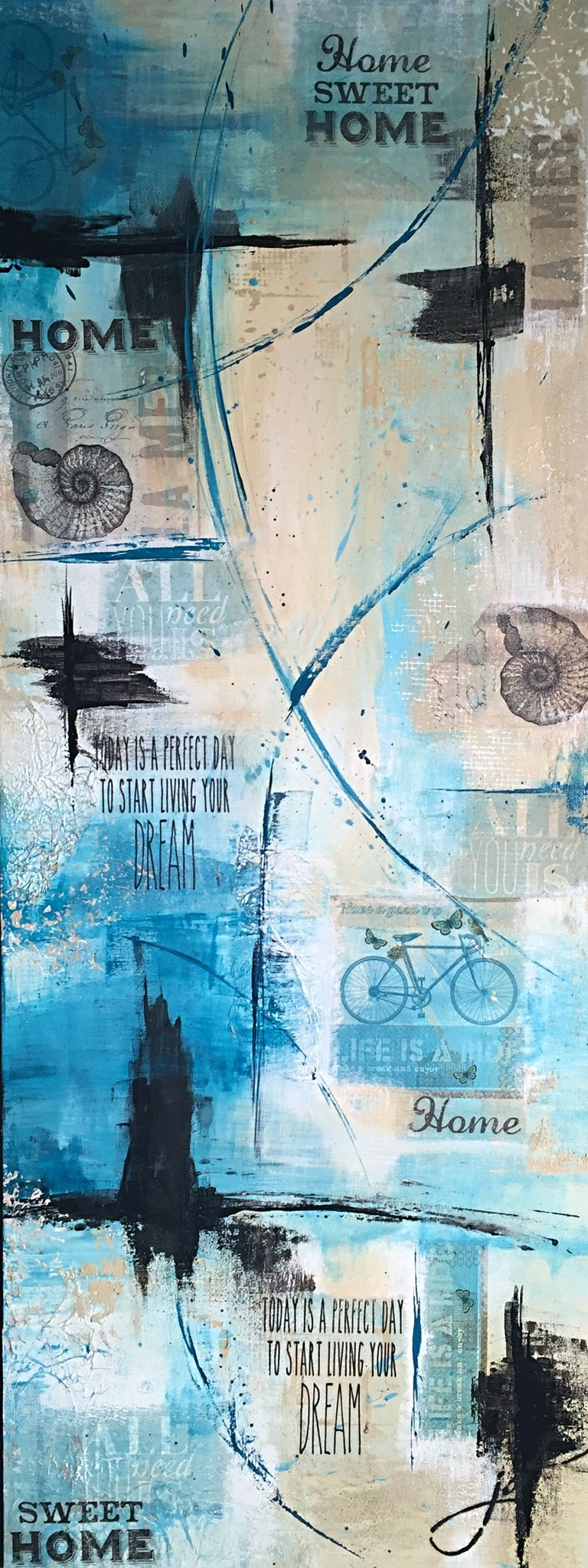 130 x 50 cm / oceangrown / Canvas and Mixmedia