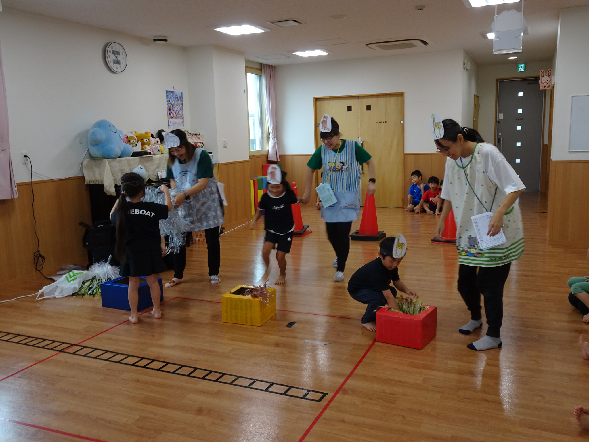 幼児クラスは運動会にむけて練習はりきっています。