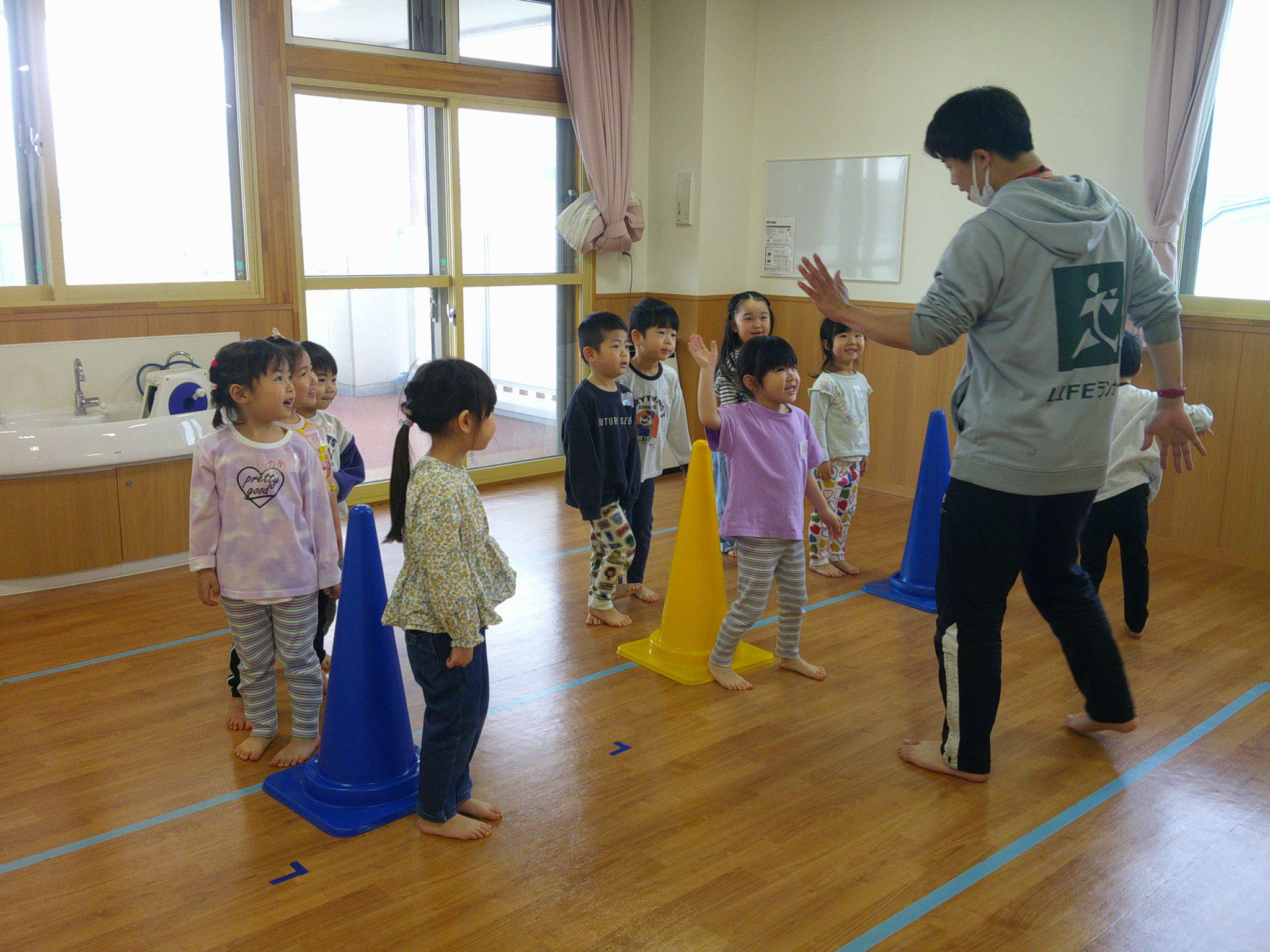 年中、年長クラスで行われる運動教室です。