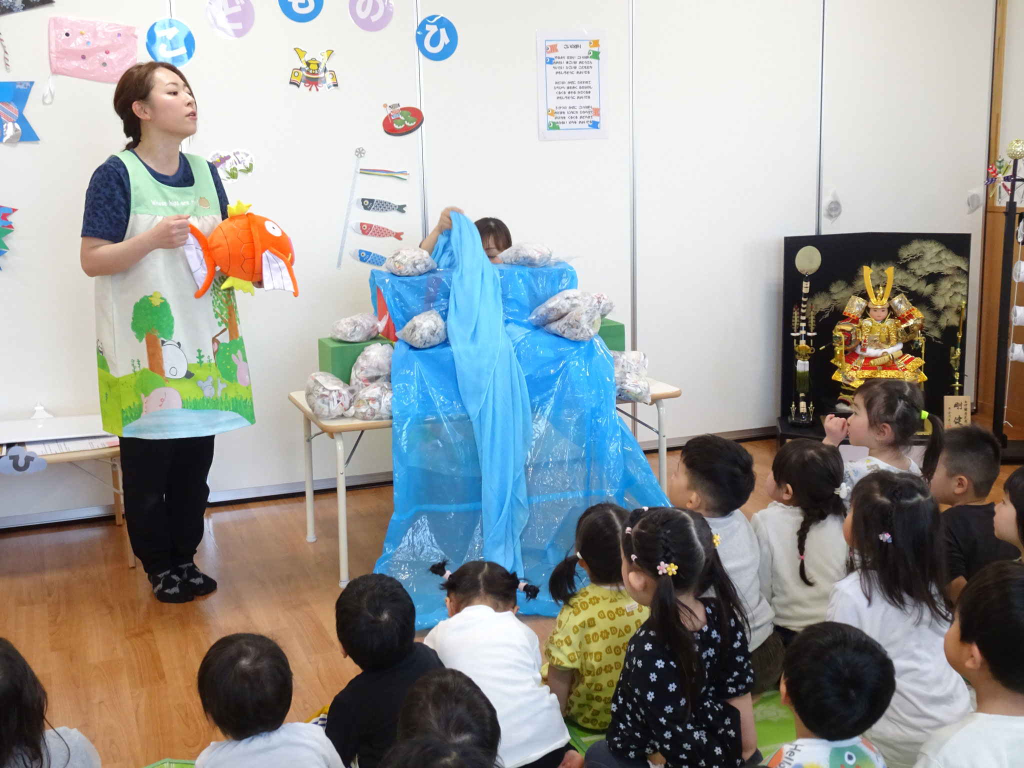 「こどもの日」の由来のお話しを聞きました。