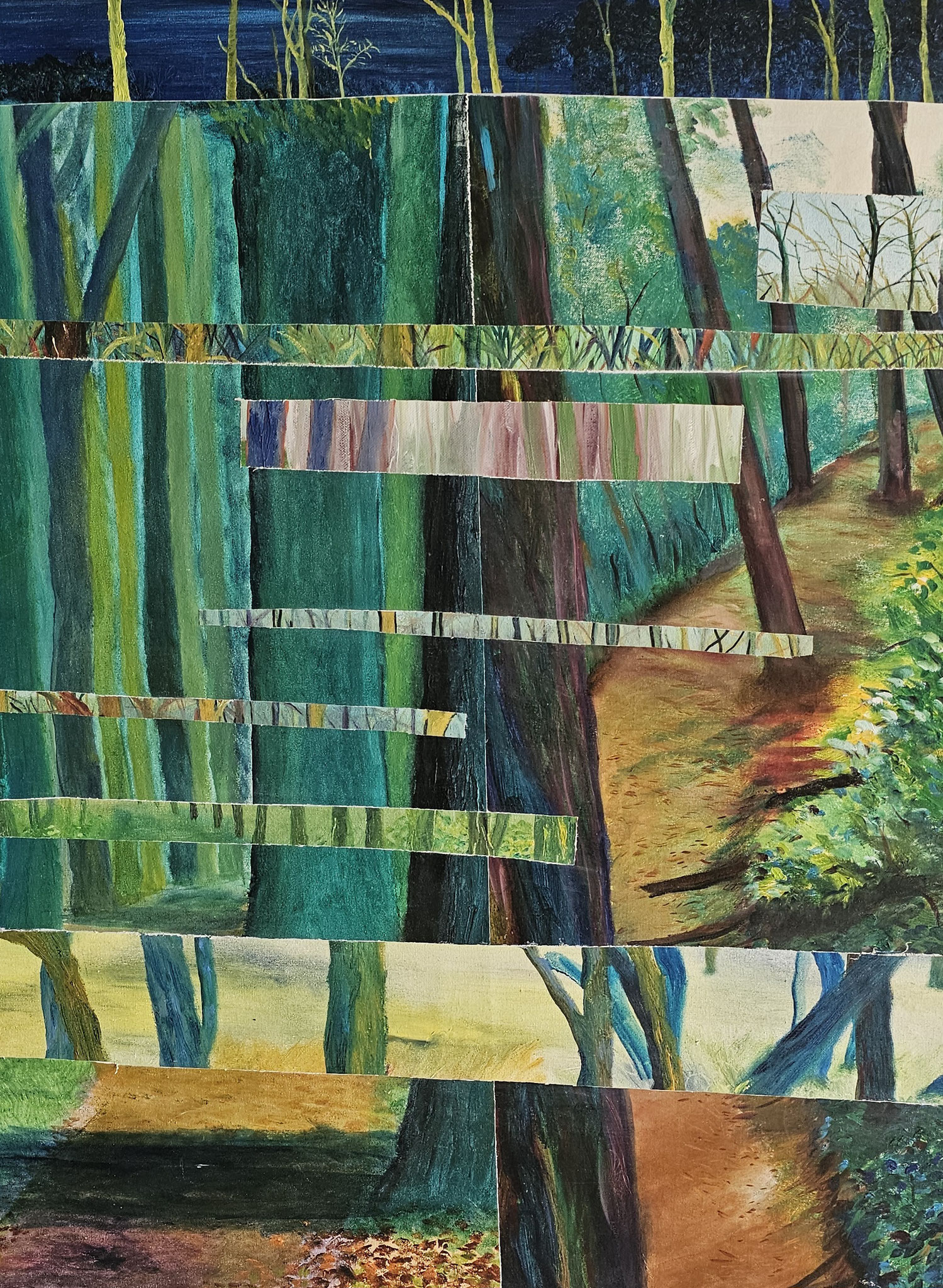 2025, collage van fragmenten van oude schilderijen, 4, 70-90 cm