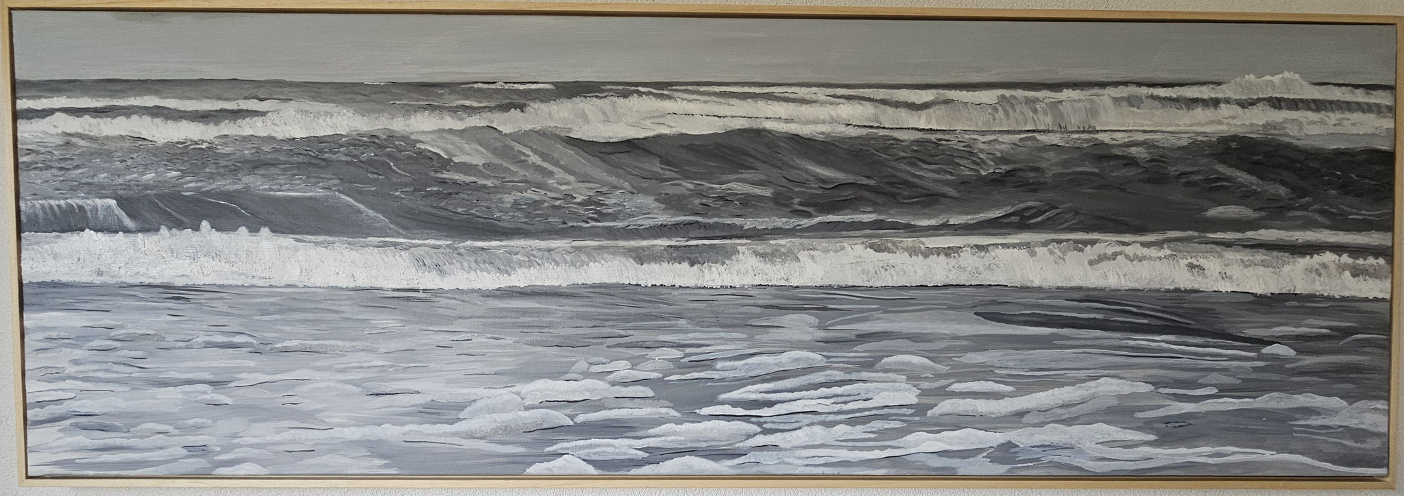 4. de zee van 22 maart 2026, olieverf 2026, 180-60 cm