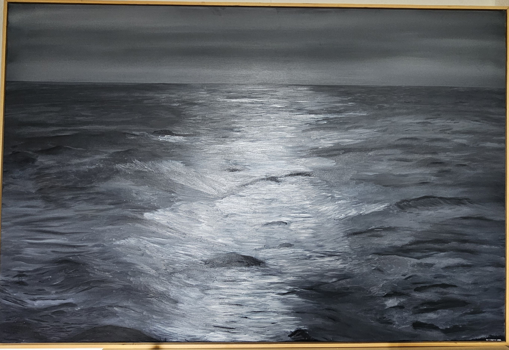 8. de zee in maanlicht, olieverf, 2026, 150-100 cm