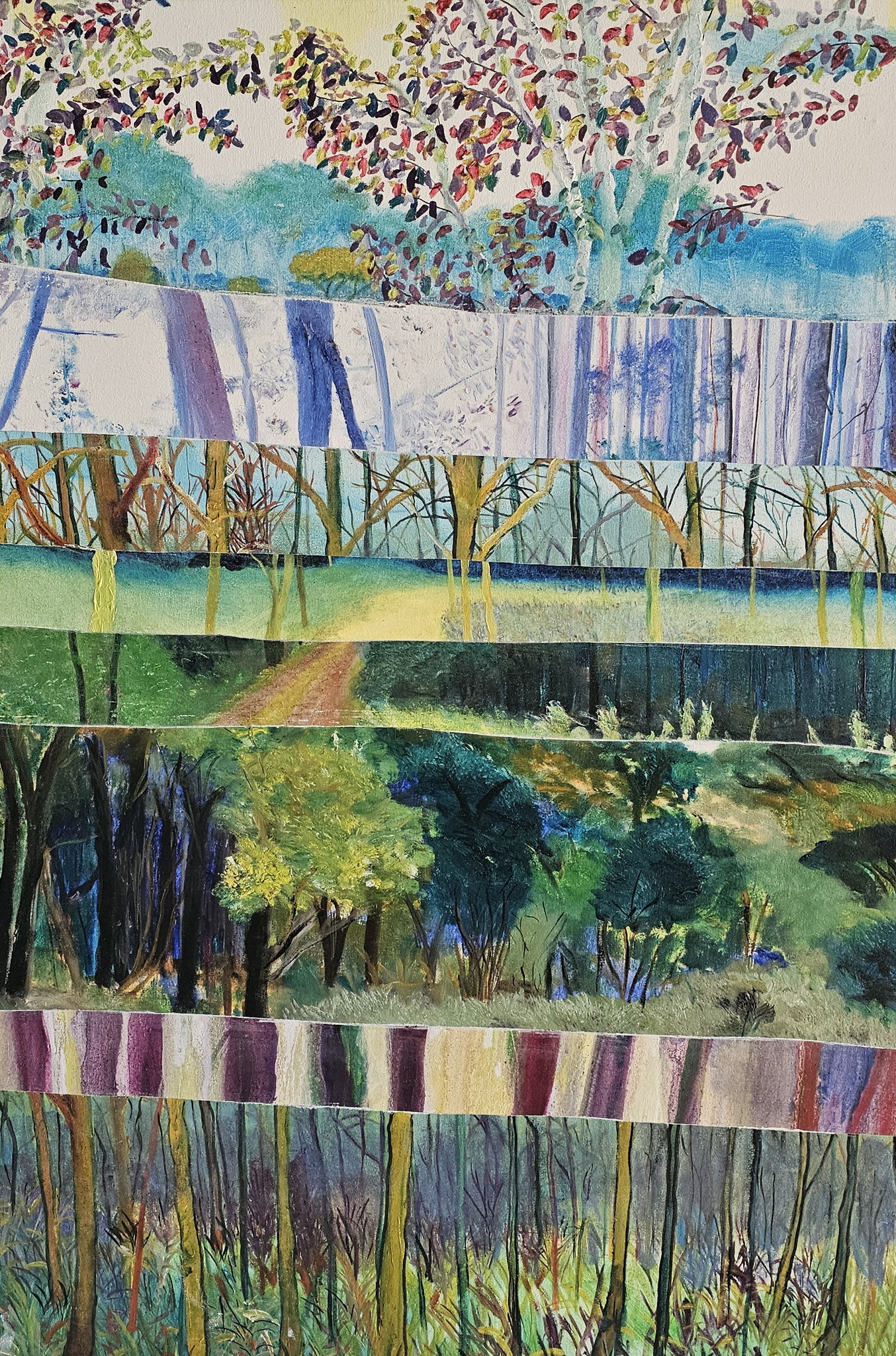 2025, collage van fragmenten van oude schilderijen, 2, 70-90 cm