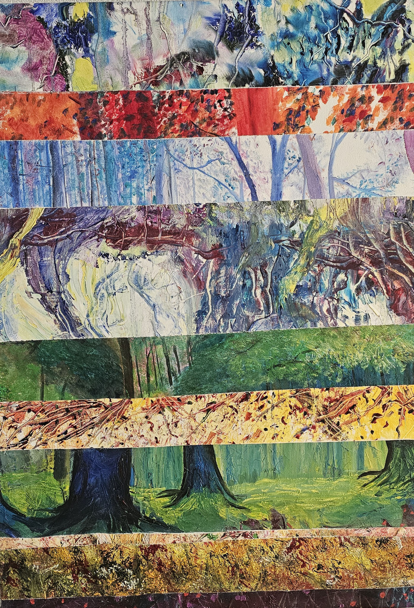 2025, collage van fragmenten van oude schilderijen, 3, 70-90 cm