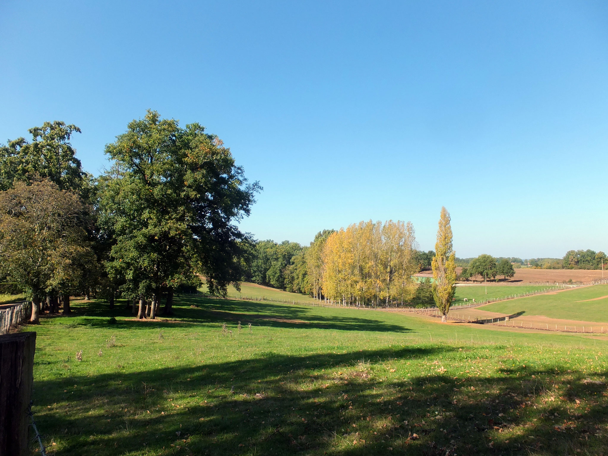 Vue depuis notre rue sur la campagne environnante à 300 m de chez nous