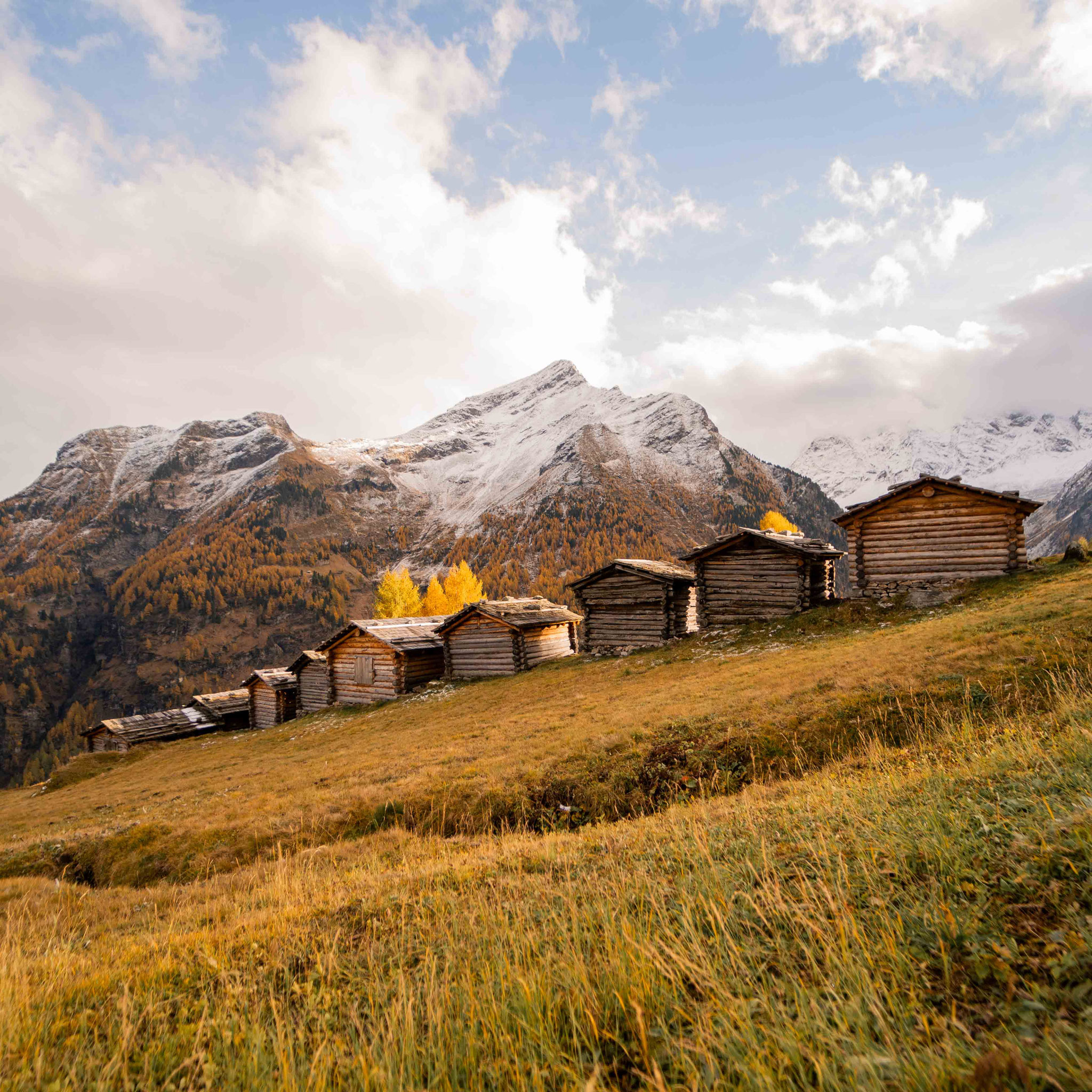 Eine einfache Familienwanderung im Naturpark Rieserferner-Ahrn führt zu den sonnenverbrannten „Lobisa Schupfn“ oberhalb von Rein in Taufers. Von diesem malerischen Platz eröffnet sich ein grandioser Blick auf die Gletscherwelt der Rieserfernergruppe mit H