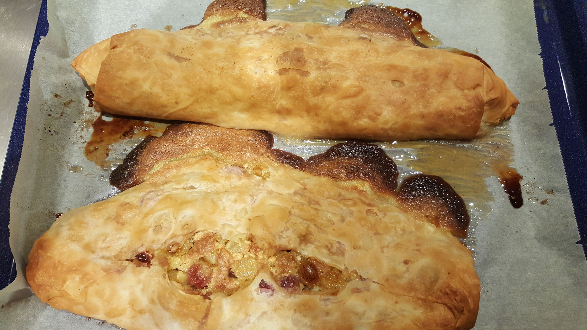 Unser Strudel schon schön gebräunt