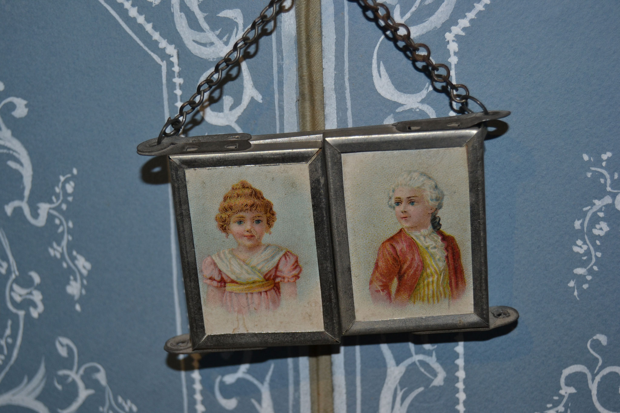triptyque miroir de poupée 1880-1900