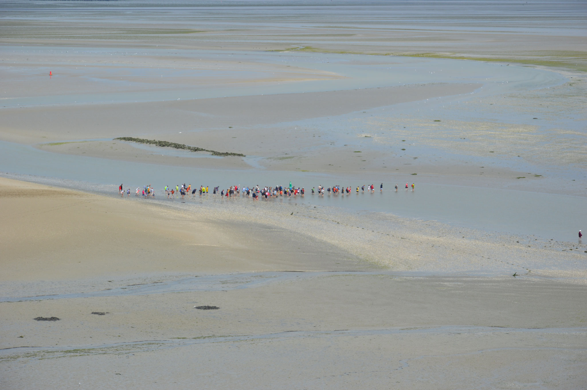 Traversée de la Baie de St-Brieuc à marée basse