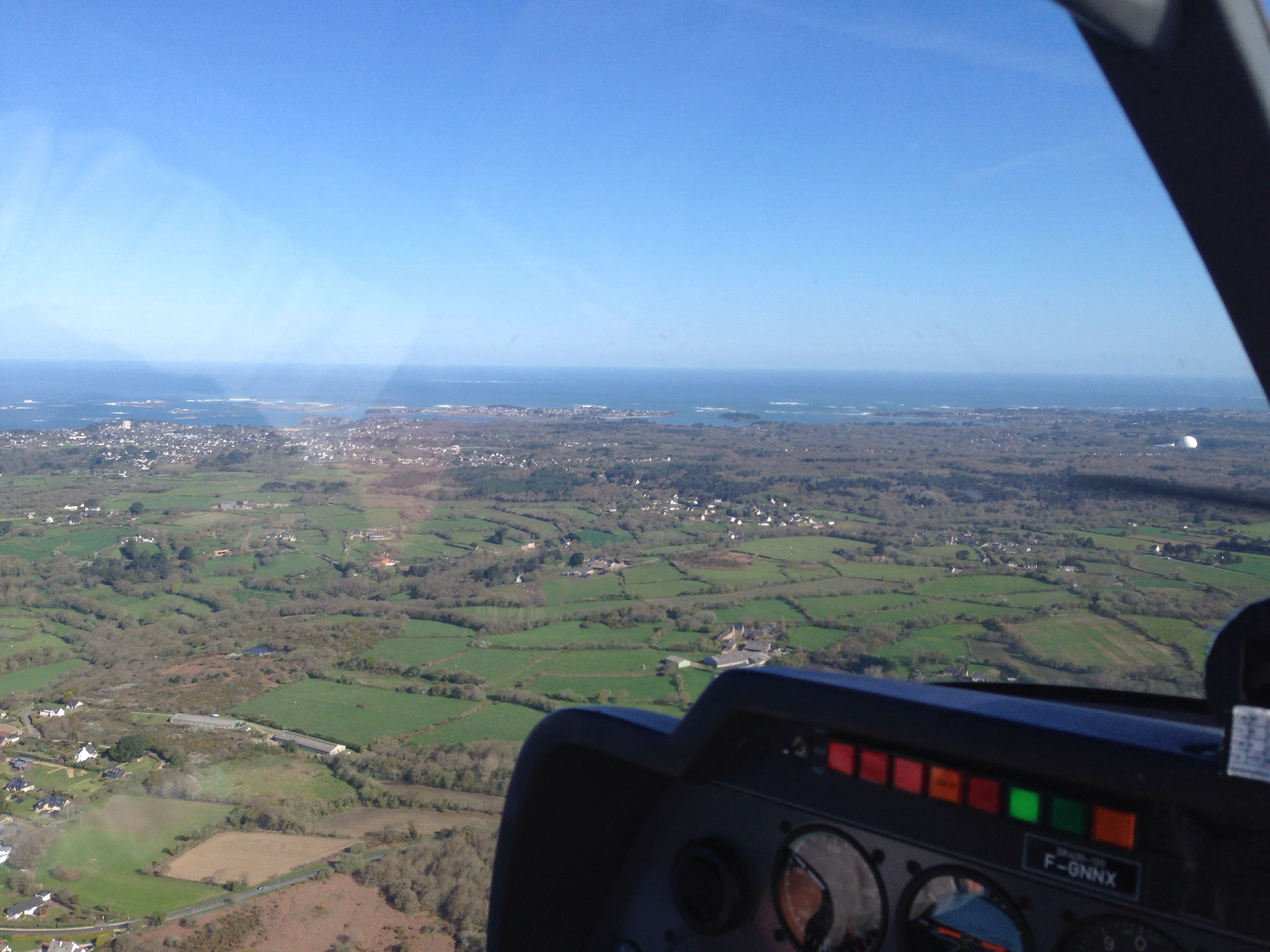 En vol de Lannion à St-Brieuc en longeant la côte