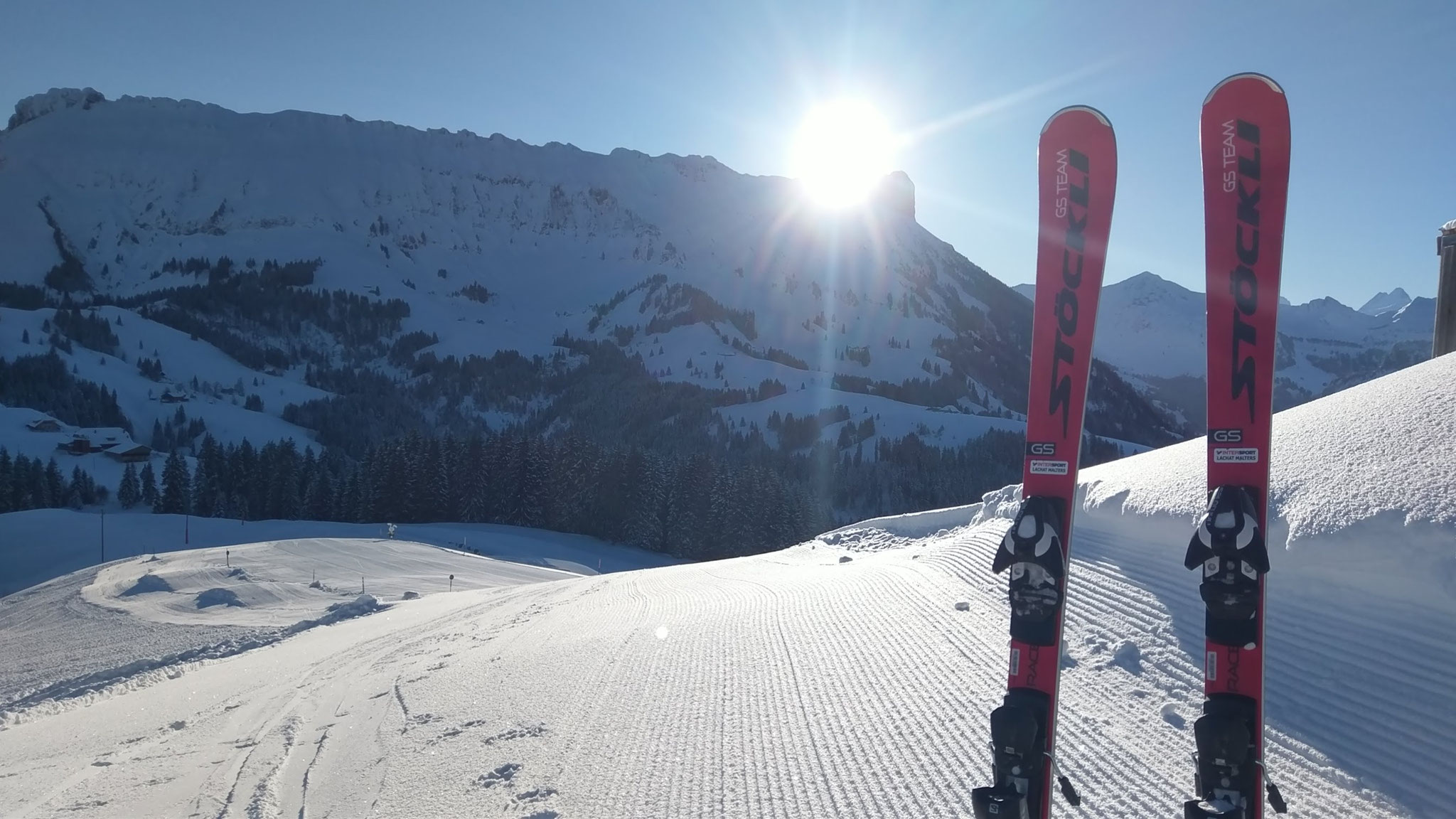 ...vom Bett - auf die Skipiste :-)