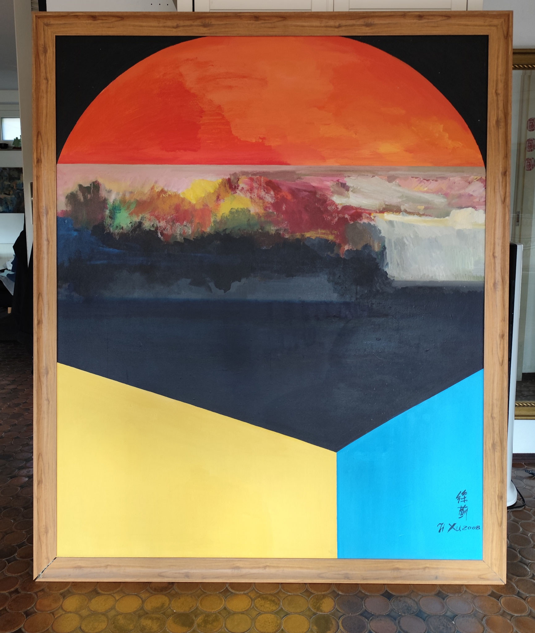 "New sight" by Ji Xu (1963-2014)  140x170x8cm  acrylic on canvas incl .frame /  price :11,500.00€
