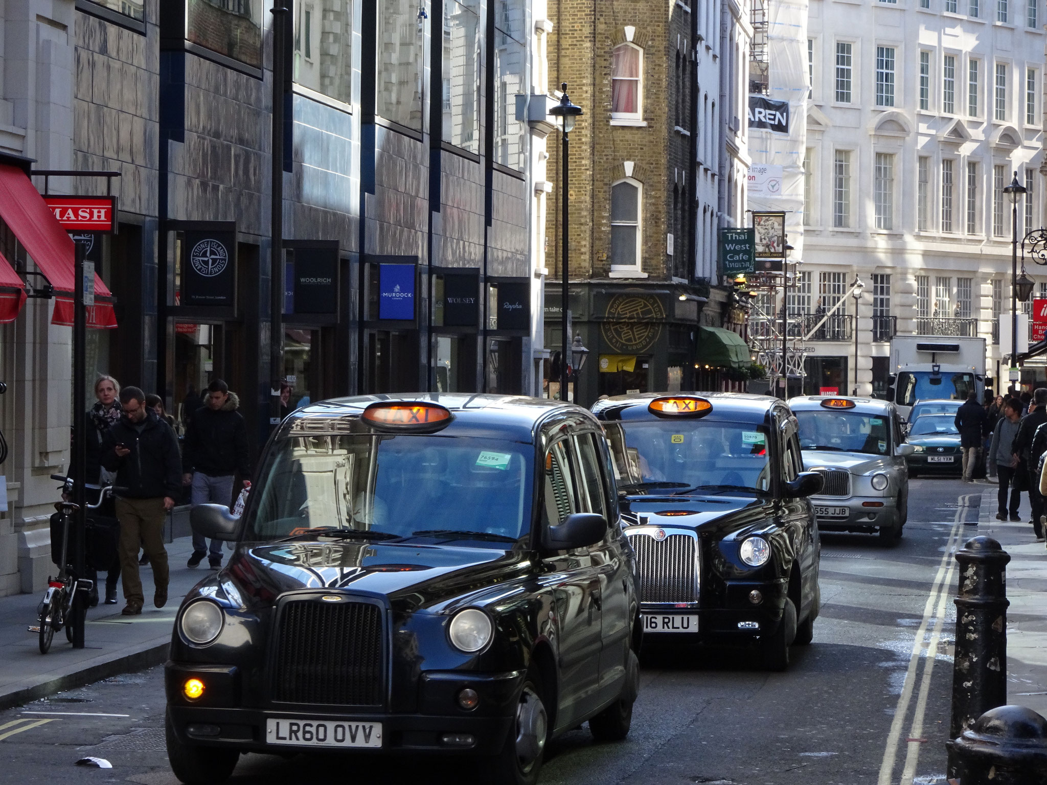 Taxis in Soho