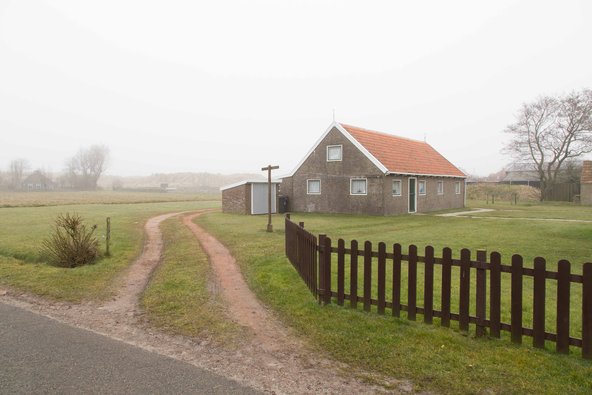 House on the island - TERSCHELLING 2016 - a house in the morningfog on Terschelling