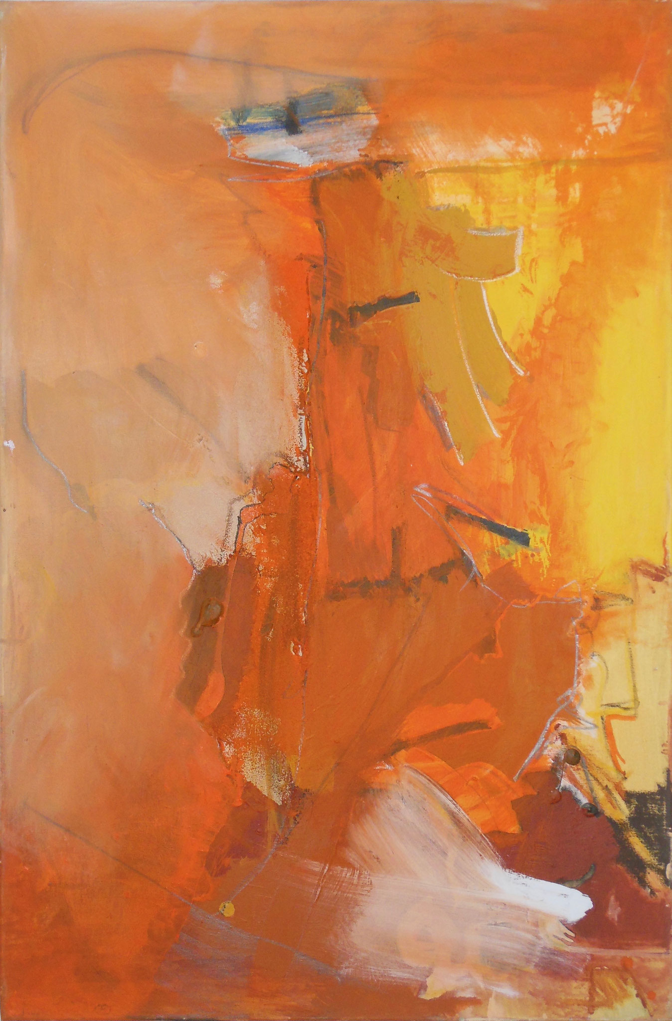 Sonne im Herzen, 2011, 80x120cm, Mischtechnik / Leinwand