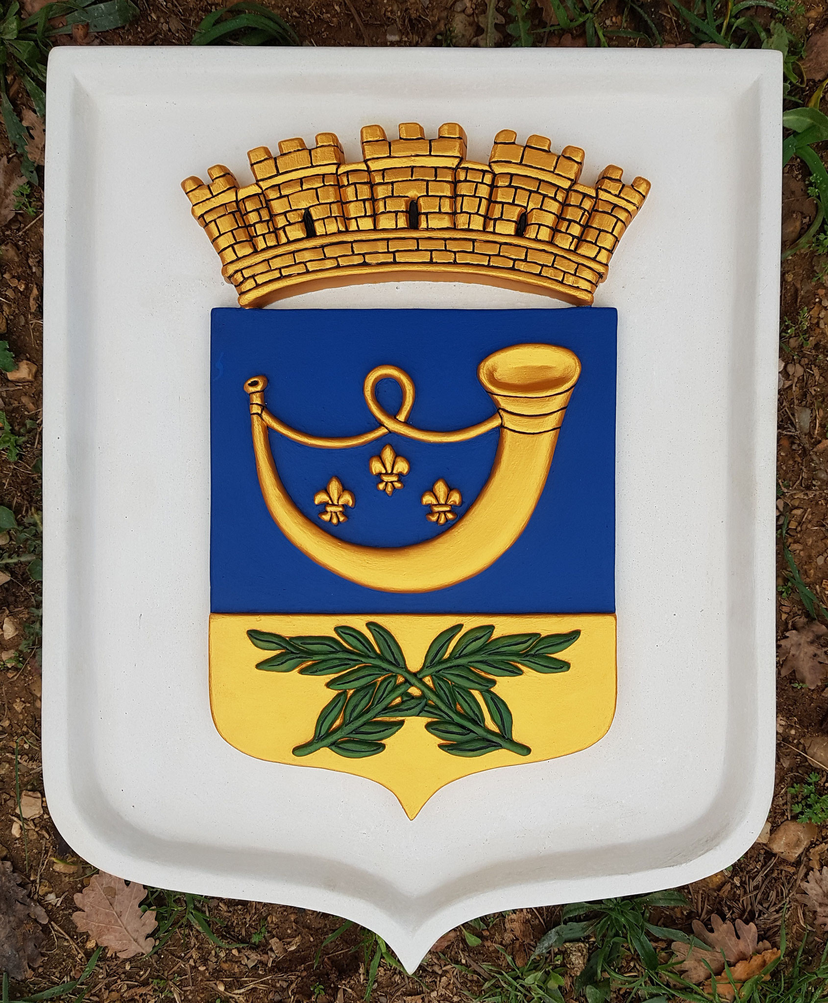 Blason Mairie Coursegoules 40x50 cm