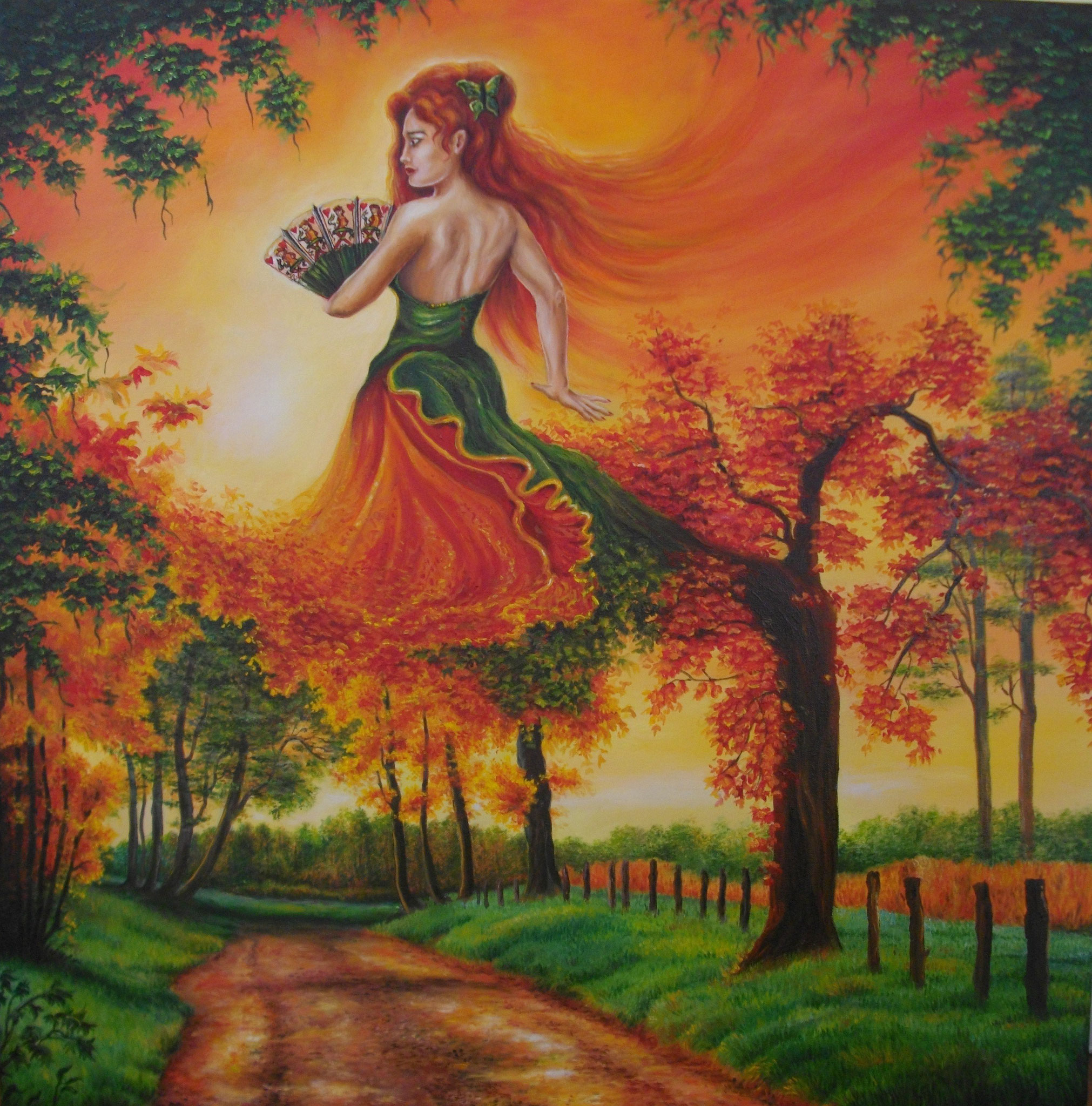 La Danseuse d' Octobre. Huile