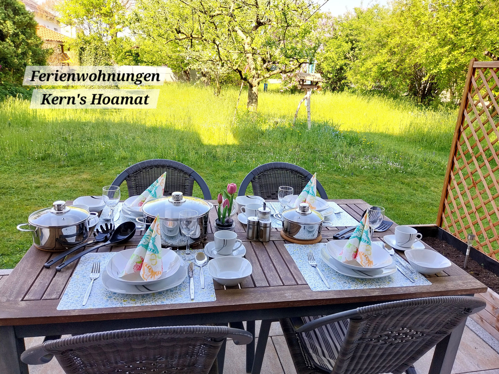 Terrasse von Fewo 2 und 3