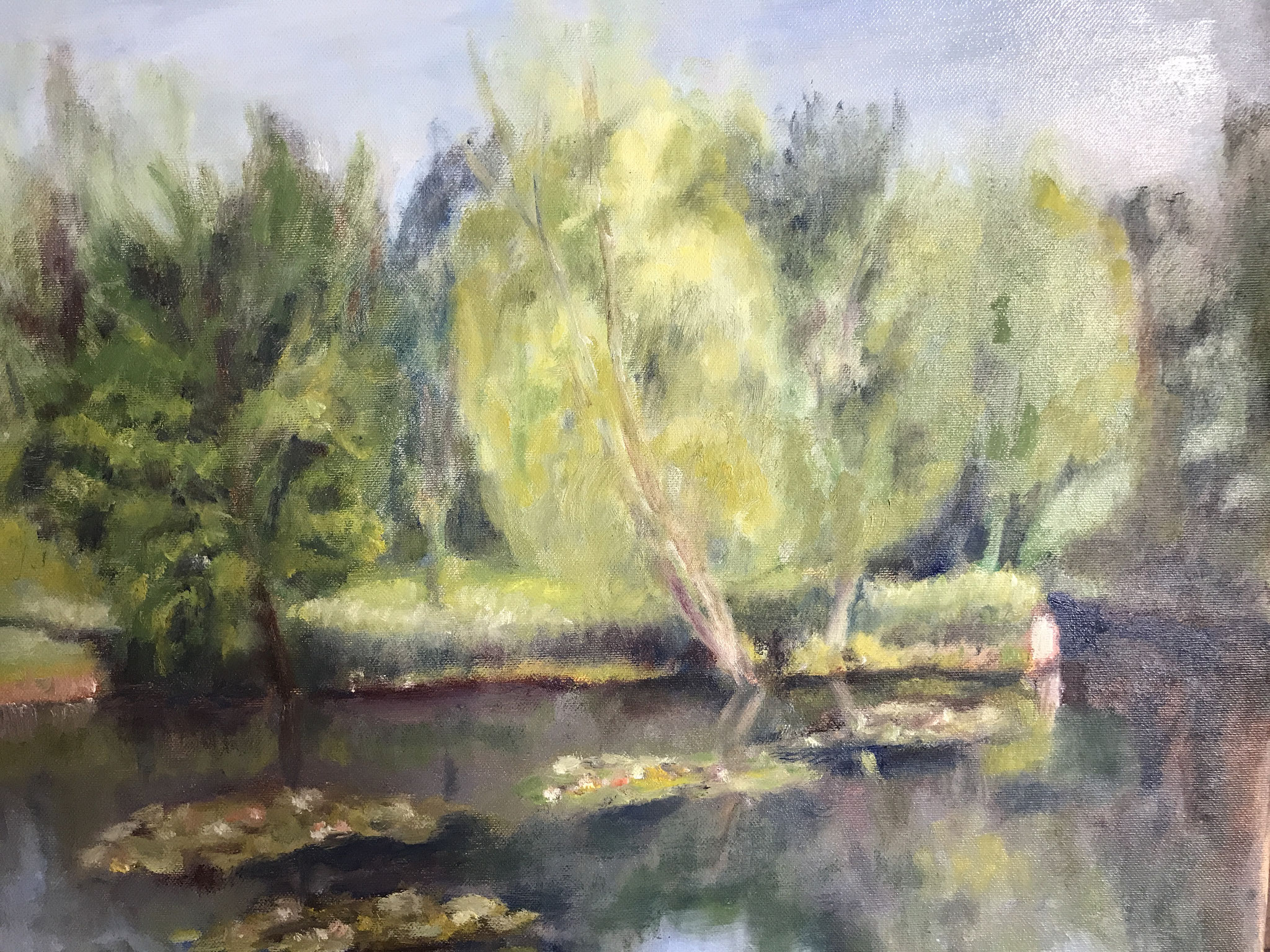 Futenmoerasje in Gravingen. 40x 50cm. Olie op doek. 