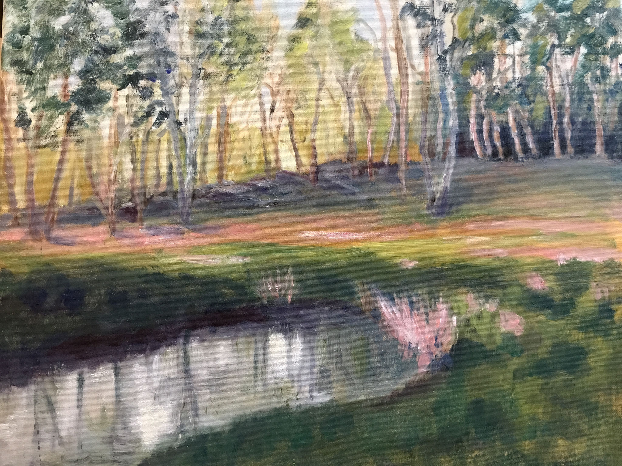 Meertje in Cronebos.  40x50cm. Olie op doek. 