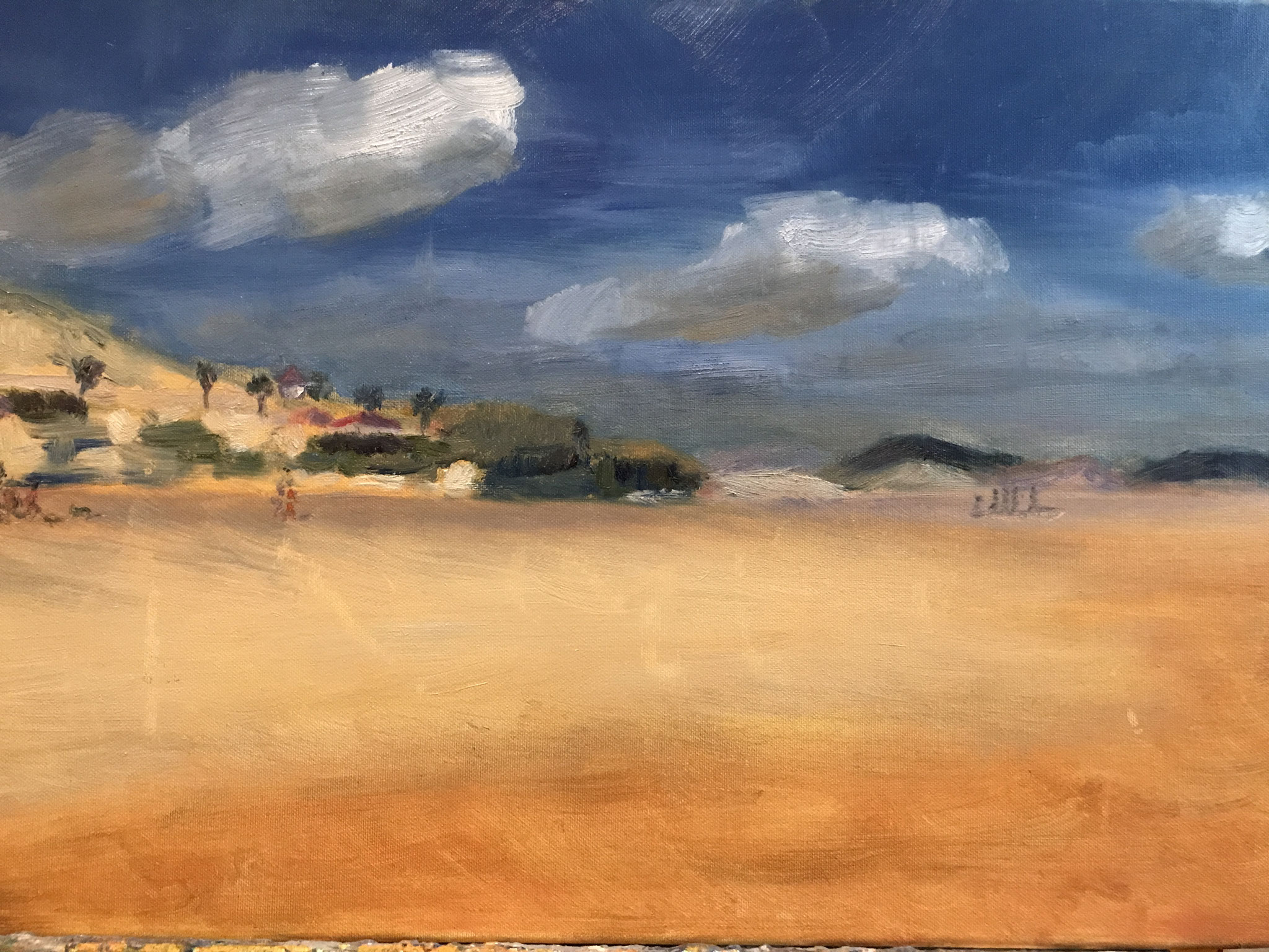 Warm strand. Olie op doek. 40x60cm. 