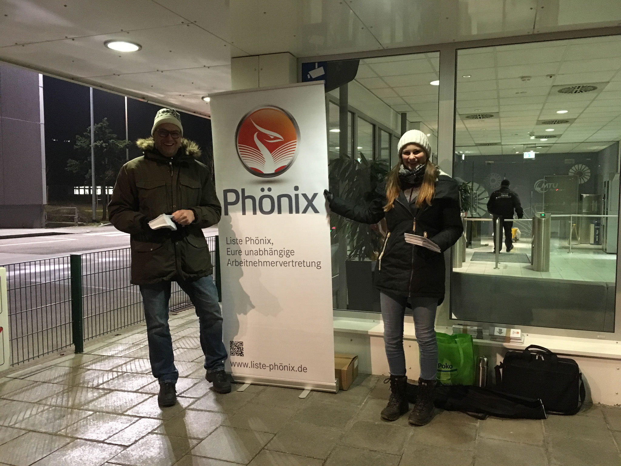 Verena und Stefan halten sich tapfer bei -2 Grad