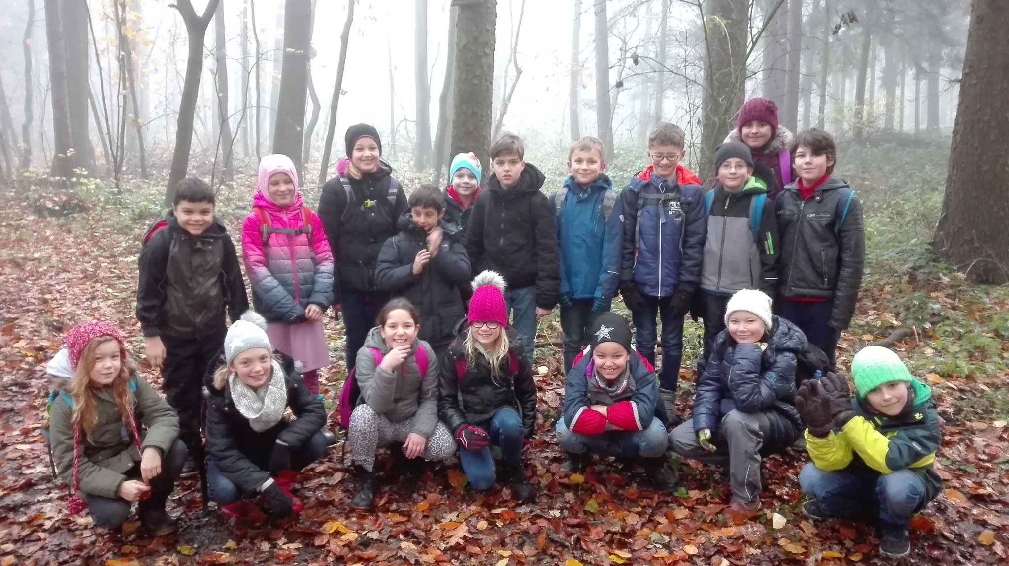 Laurentiusschüler der 4b im Naturkindergarten Freckenhorst