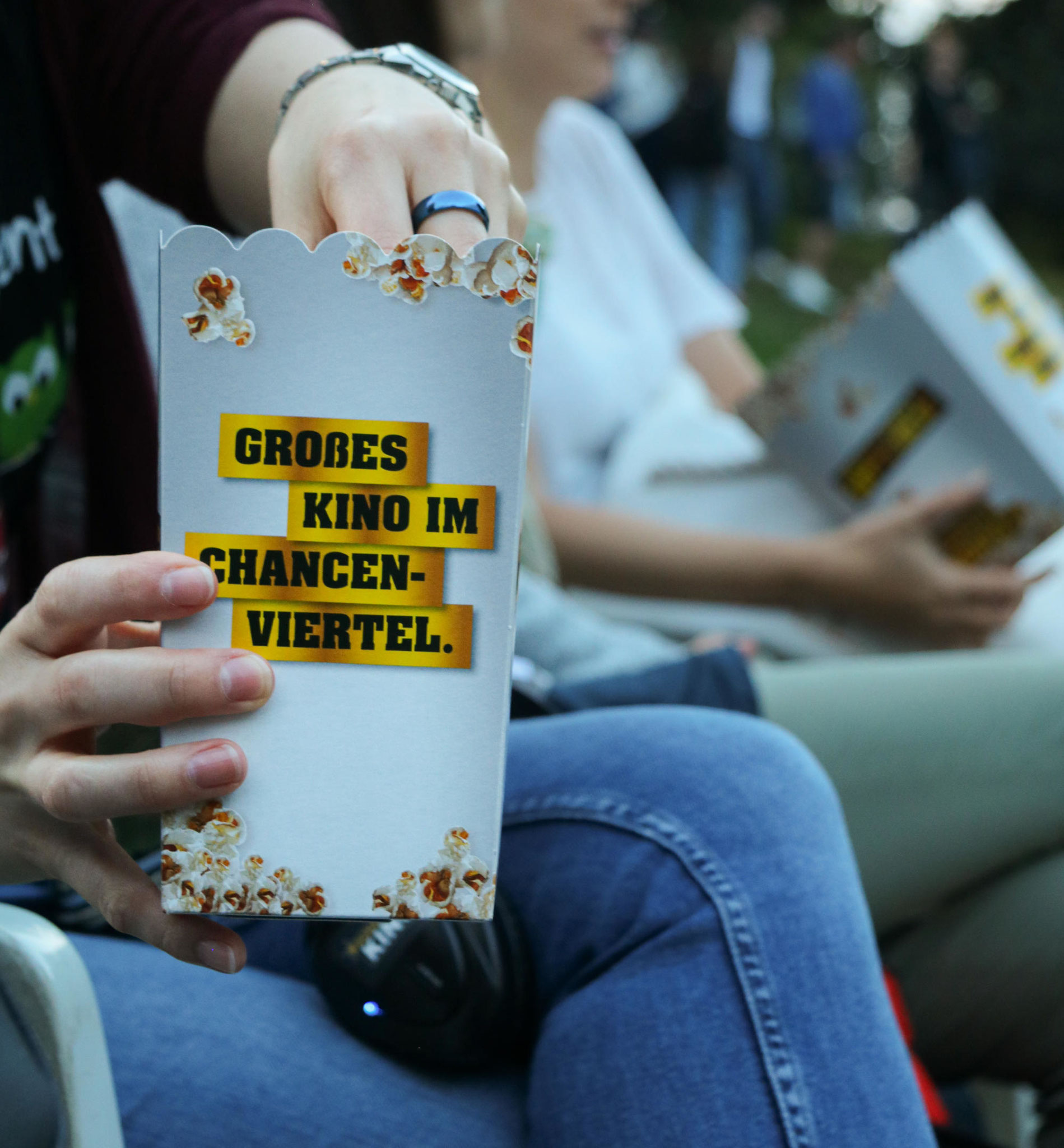 Popcornverpackung gebrandet