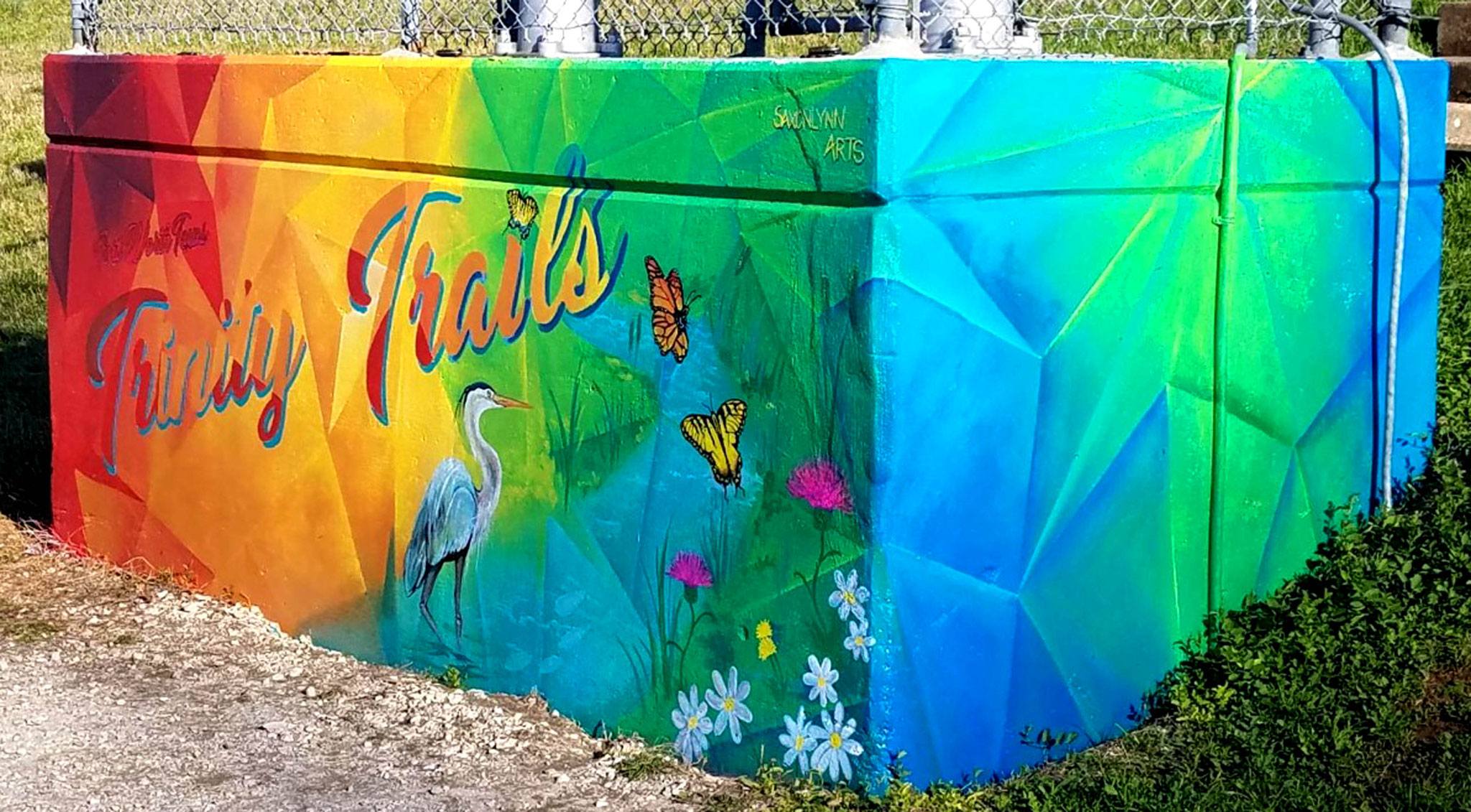 Trinity Trails Geometric Mural Fort Worth Texas