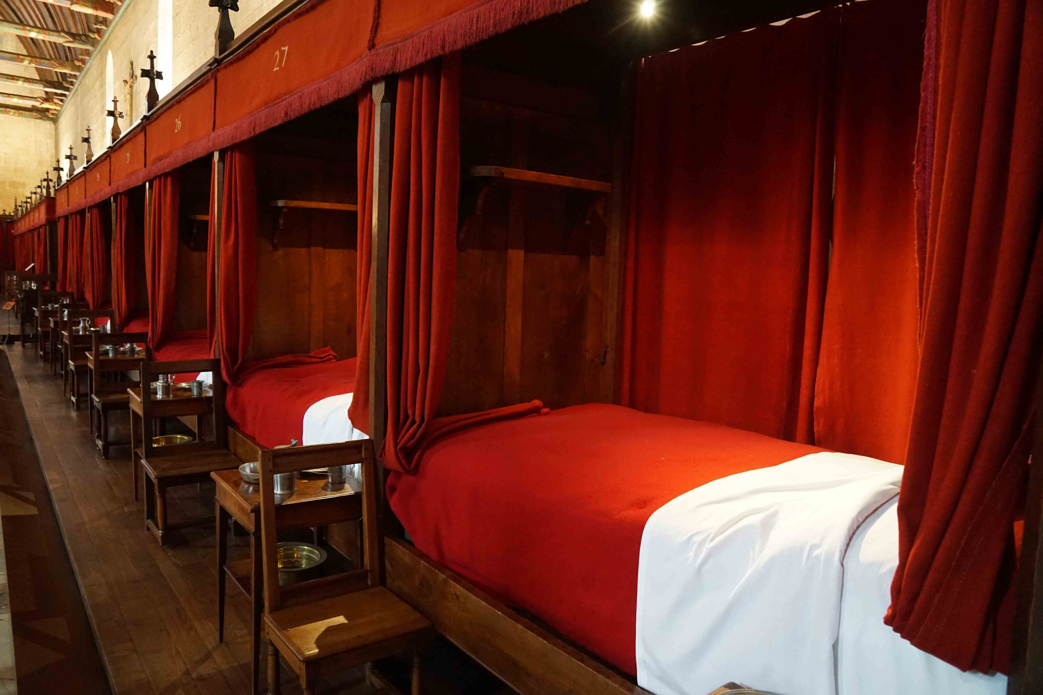 Unterbringungsräume im Hôtel Dieu