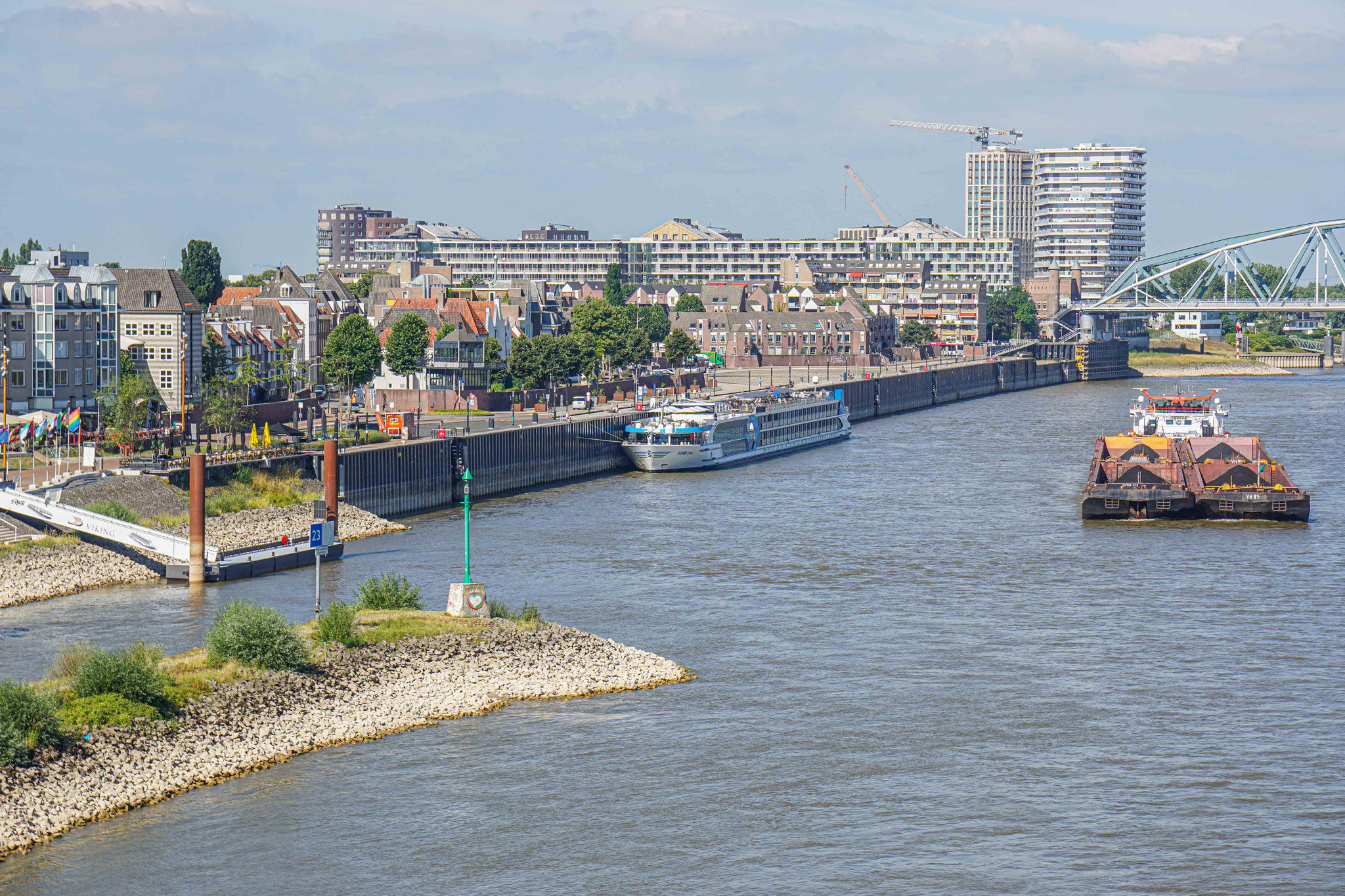 Die VIVA ONE heute als einziges Schiff in Nijmegen
