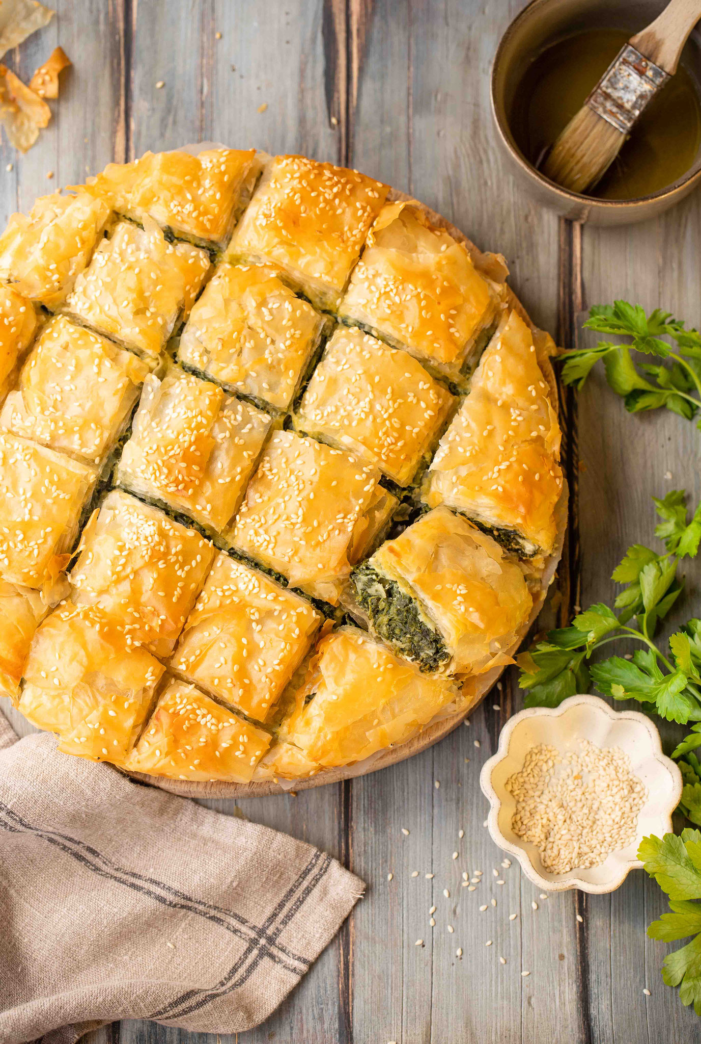 Spanakopita : friand grec aux épinards et feta