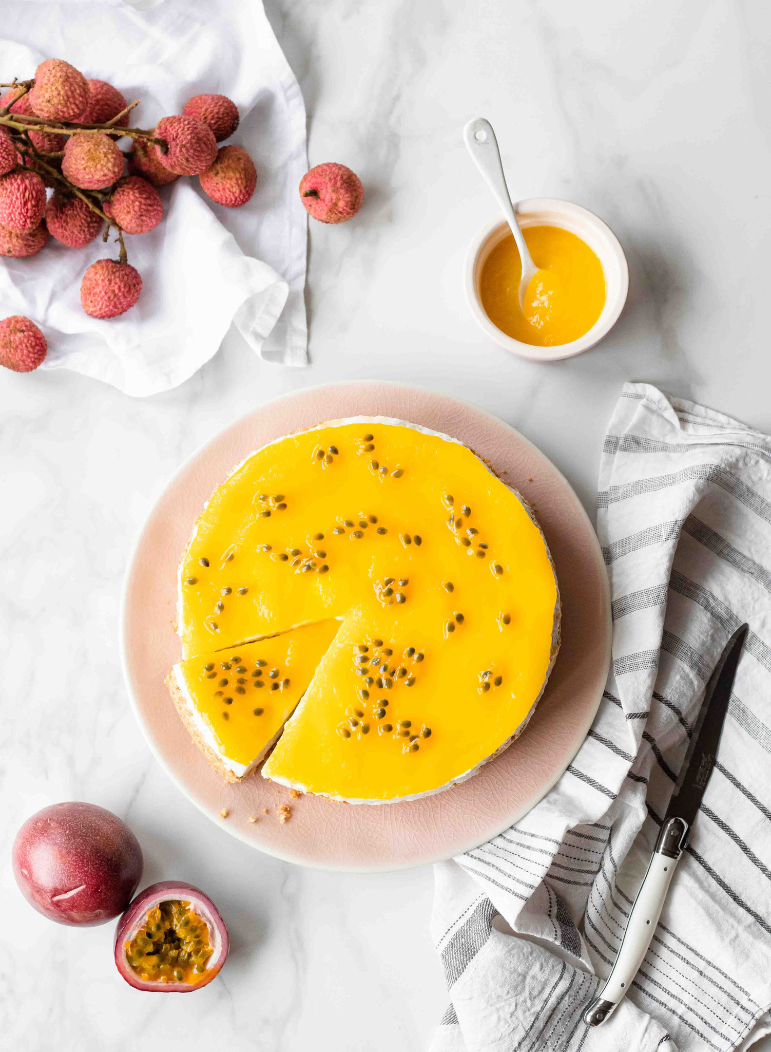 Cheesecake au coulis de mangue sans cuisson Image