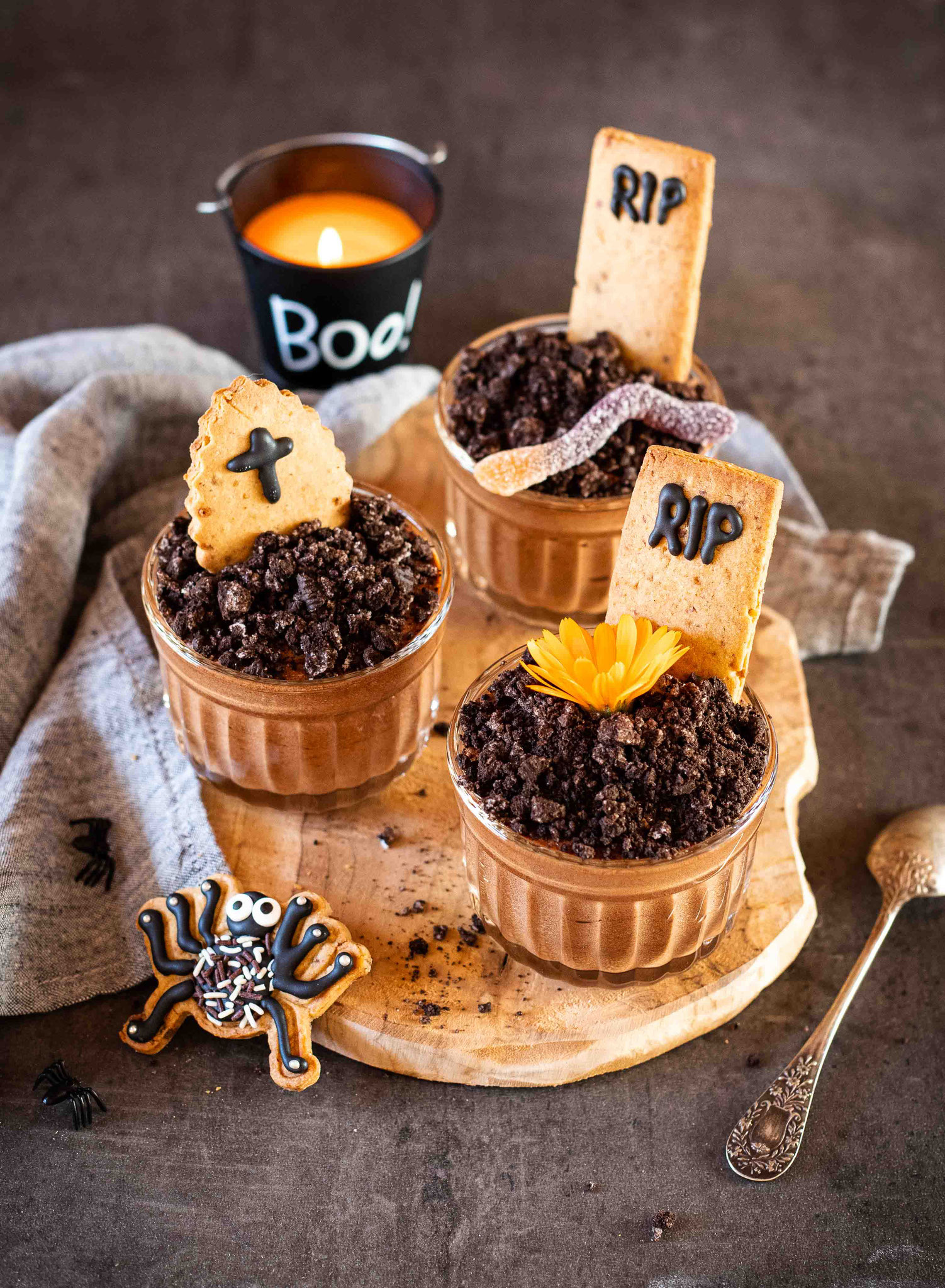 Mousse au chocolat : recette pour Halloween