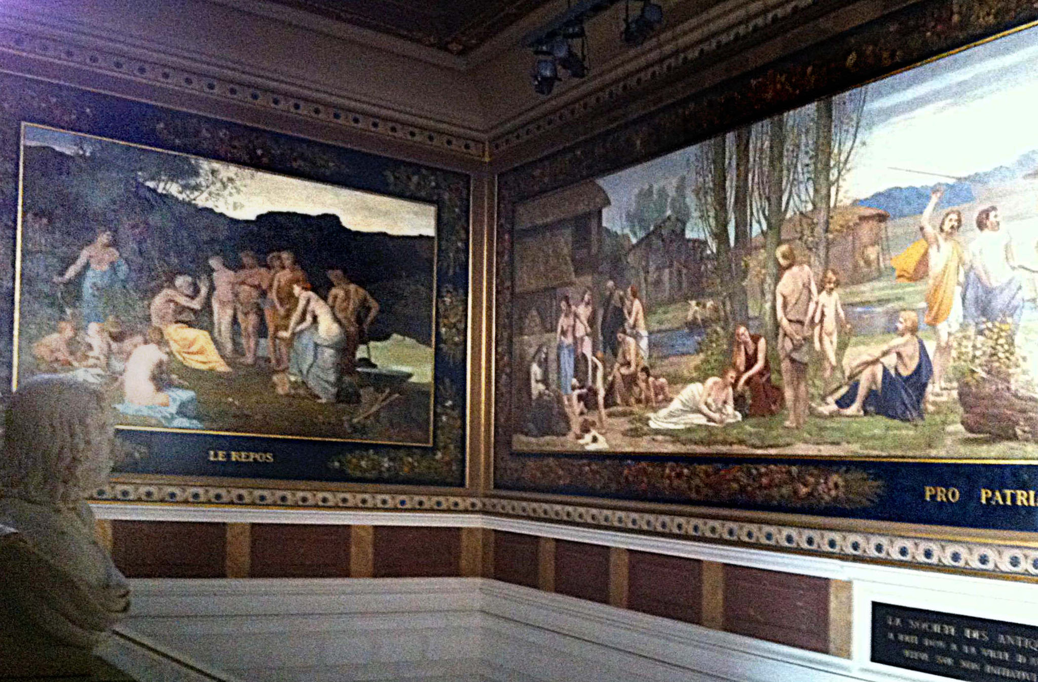 Puvis de Chavannes, Décor de l'escalier d'honneur, vue partielle