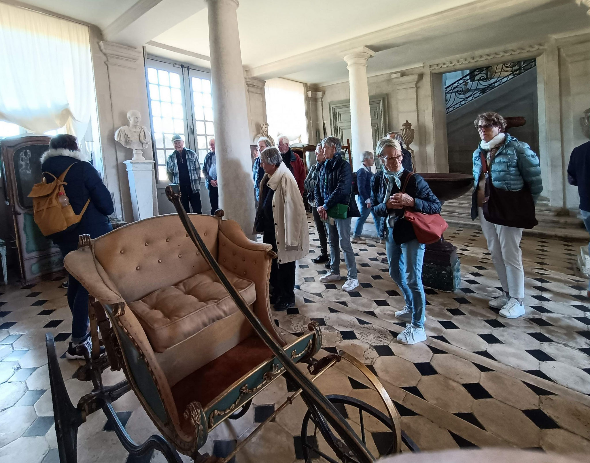 Vestibule dhonneur, callèche de la fillette de Mme de Pompadour