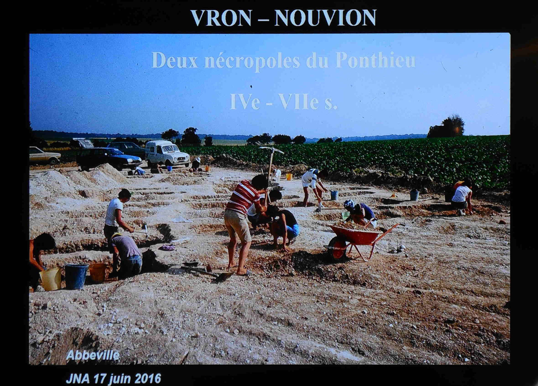 Chantier de fouilles de Nouvion vers 1985