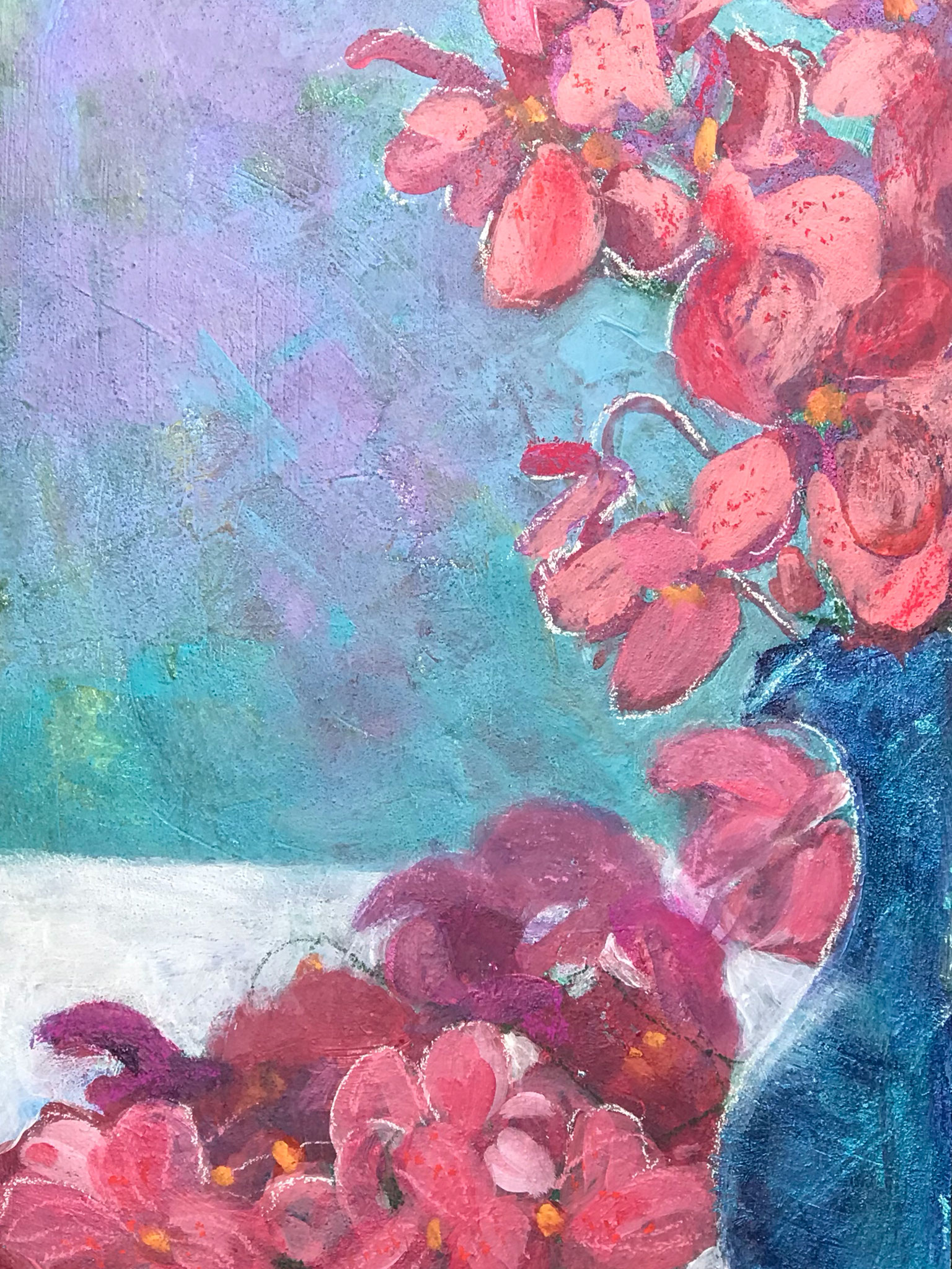 Thai Orchids-mixed media- 