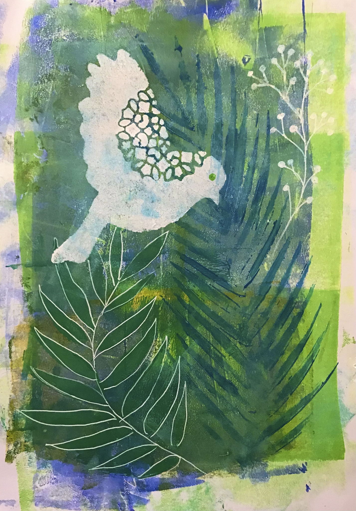 Peace , Mixed Media with Collage