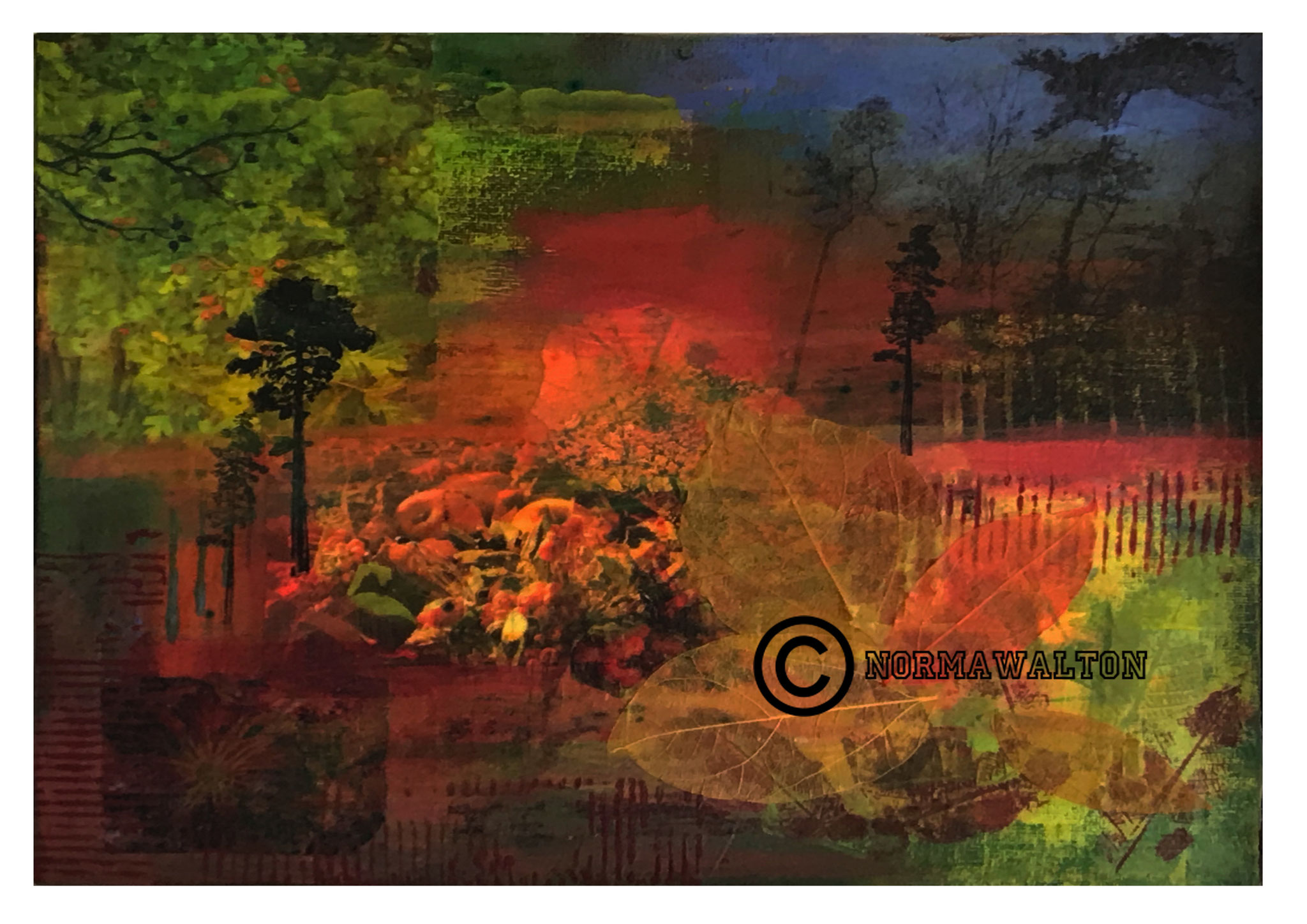Autumn 2 Sold-acrylic and collage