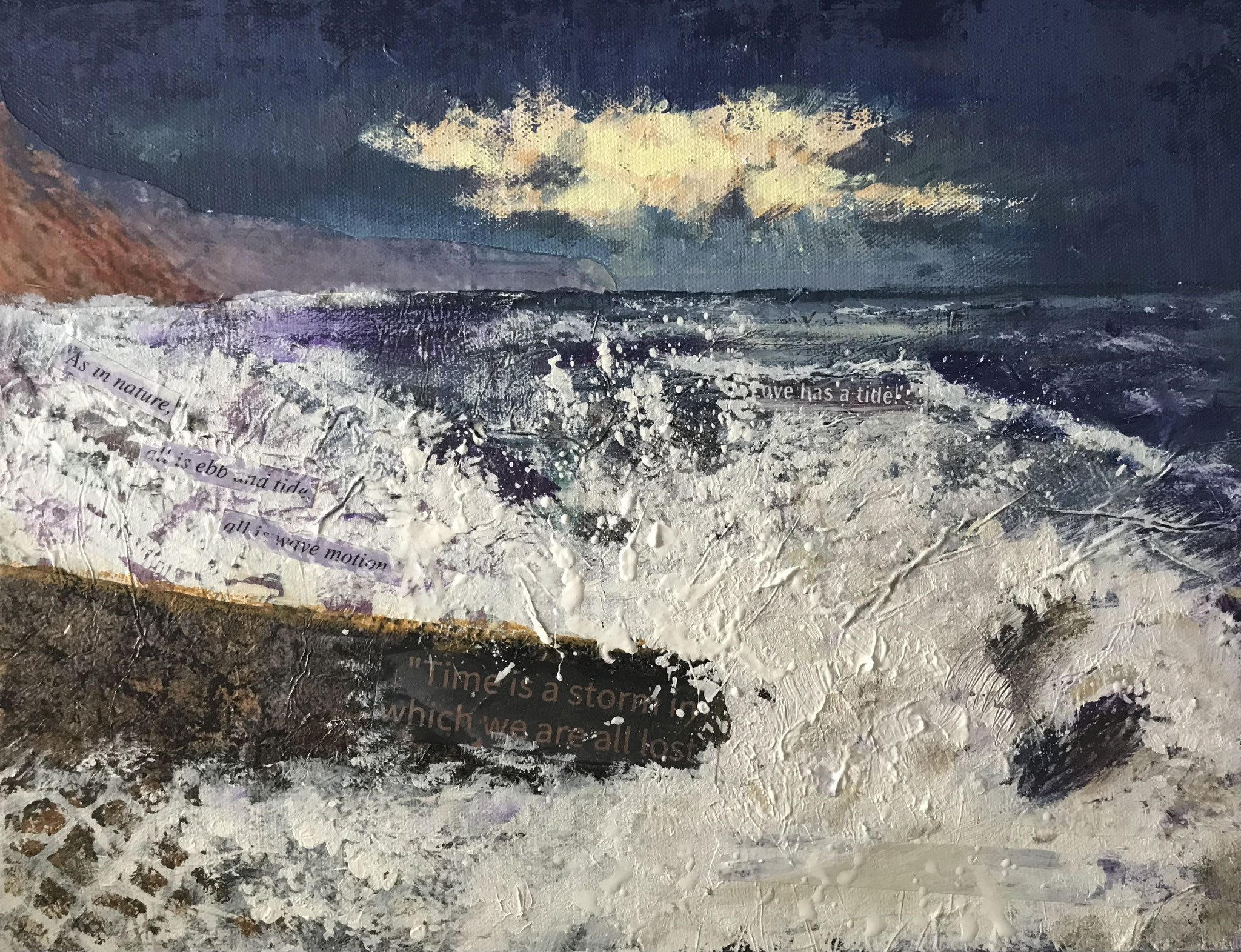 Time is a Storm in Which we are all Lost- Mixed media SOLD