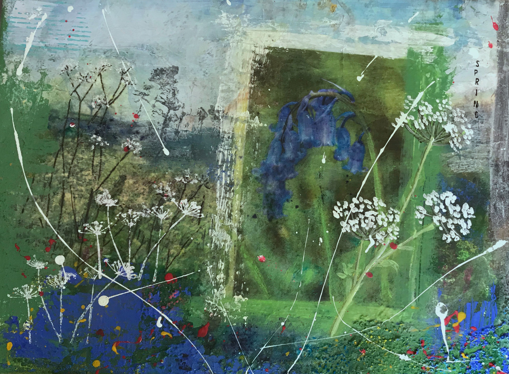 Devon Colours of Spring 3-acrylic and collage