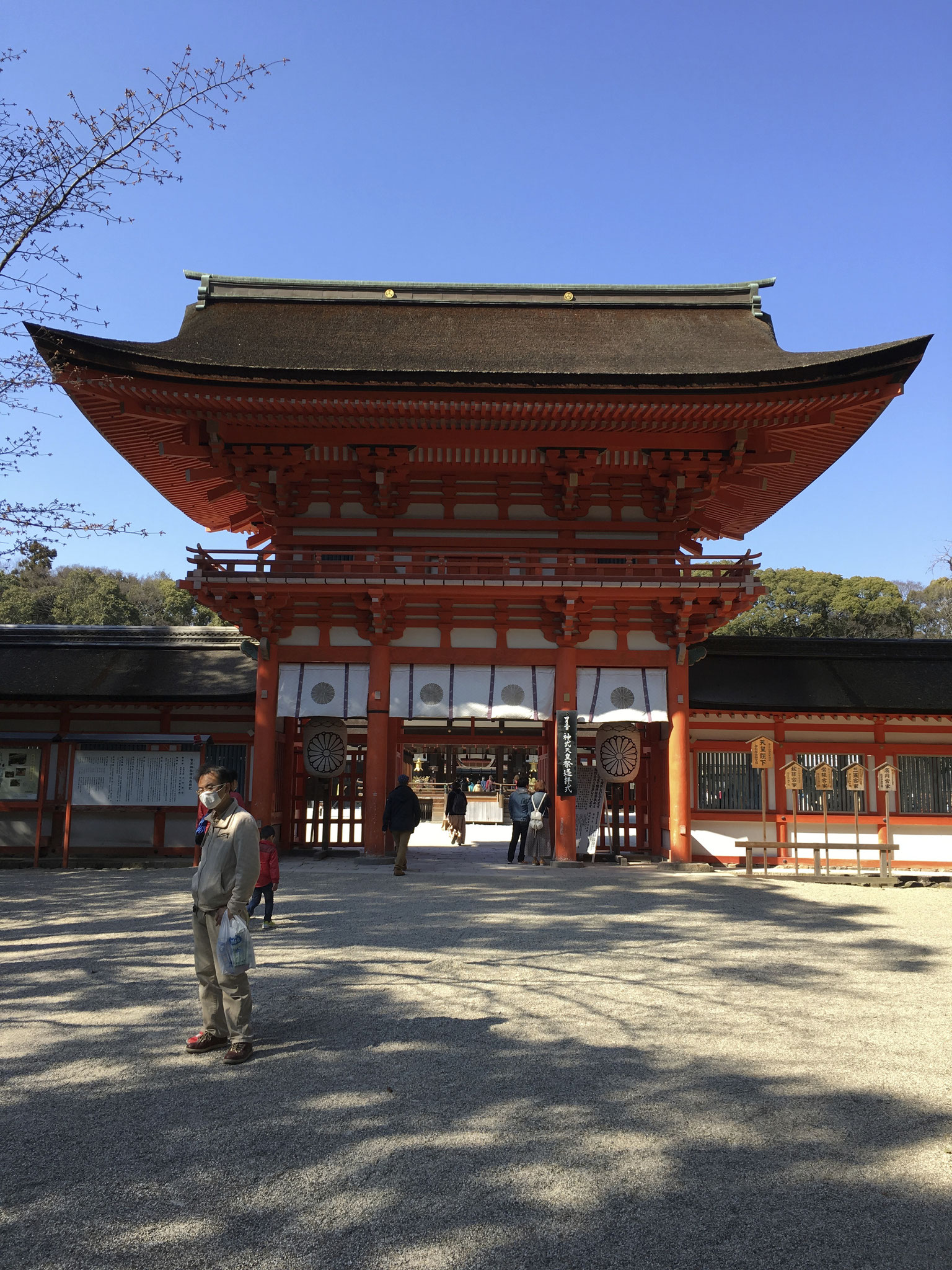 少し北へ足を伸ばせば上賀茂神社がある。京都最古の神社の一つ。