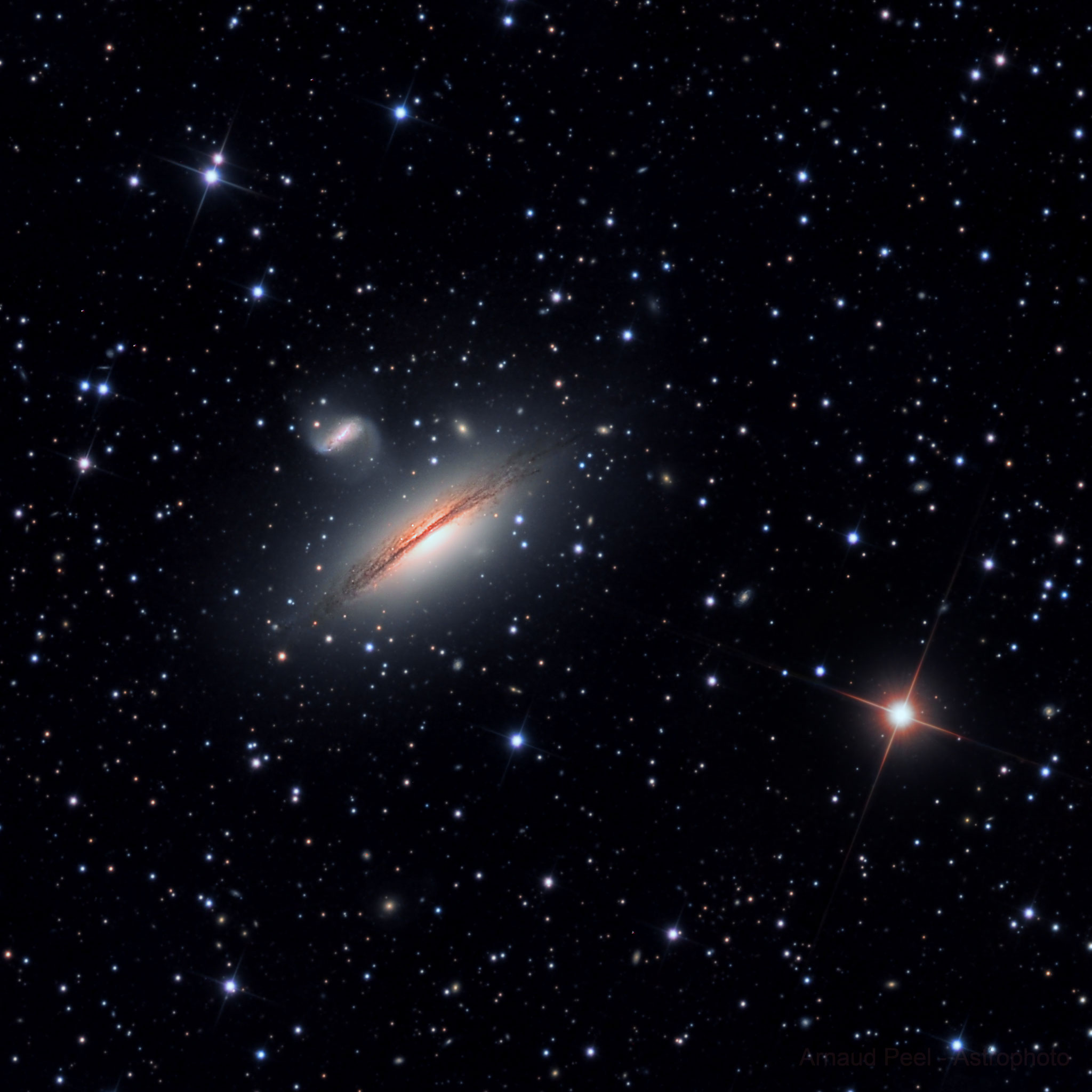 NGC 5078, galaxie du Sombrero, Atria team, CDK 17", traitement Arnaud Peel