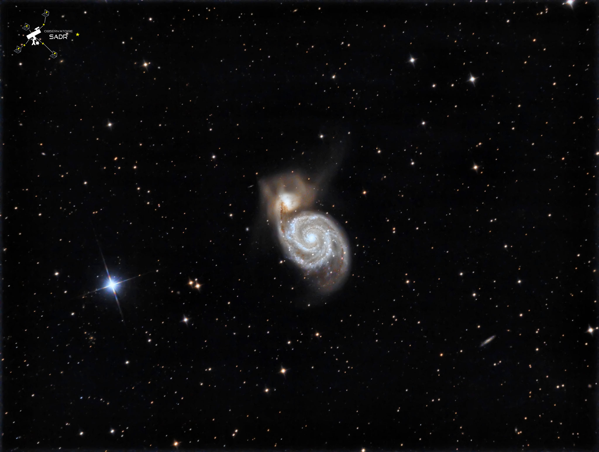 M51, L (10 x 5min), RVB (7 x 2min), mai 2017, Fabien