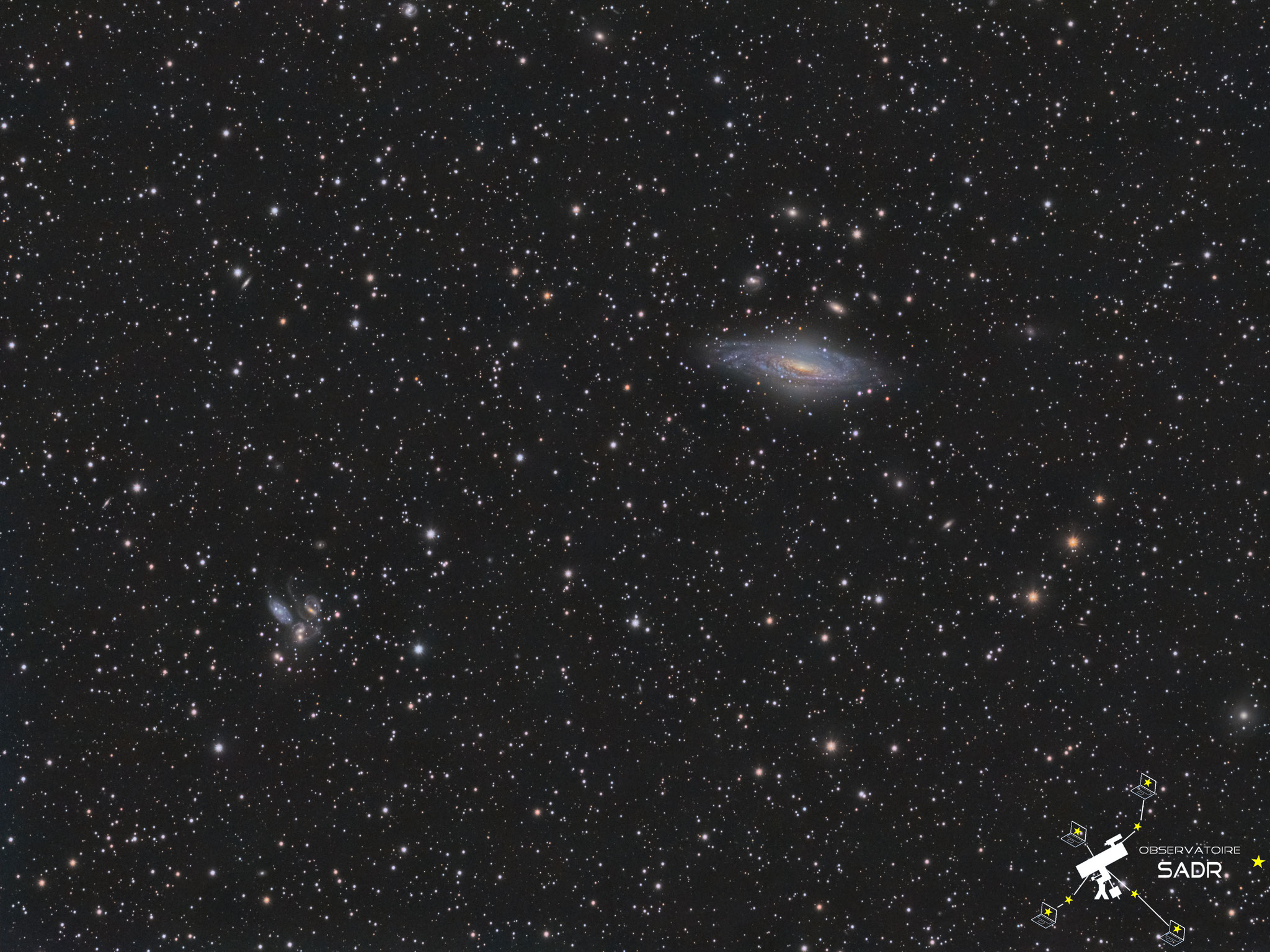 NGC7331 et le Quintet de Stephan, LRVB = 9h, Julien & Jean-Paul, Sadr Espagne, octobre 2018