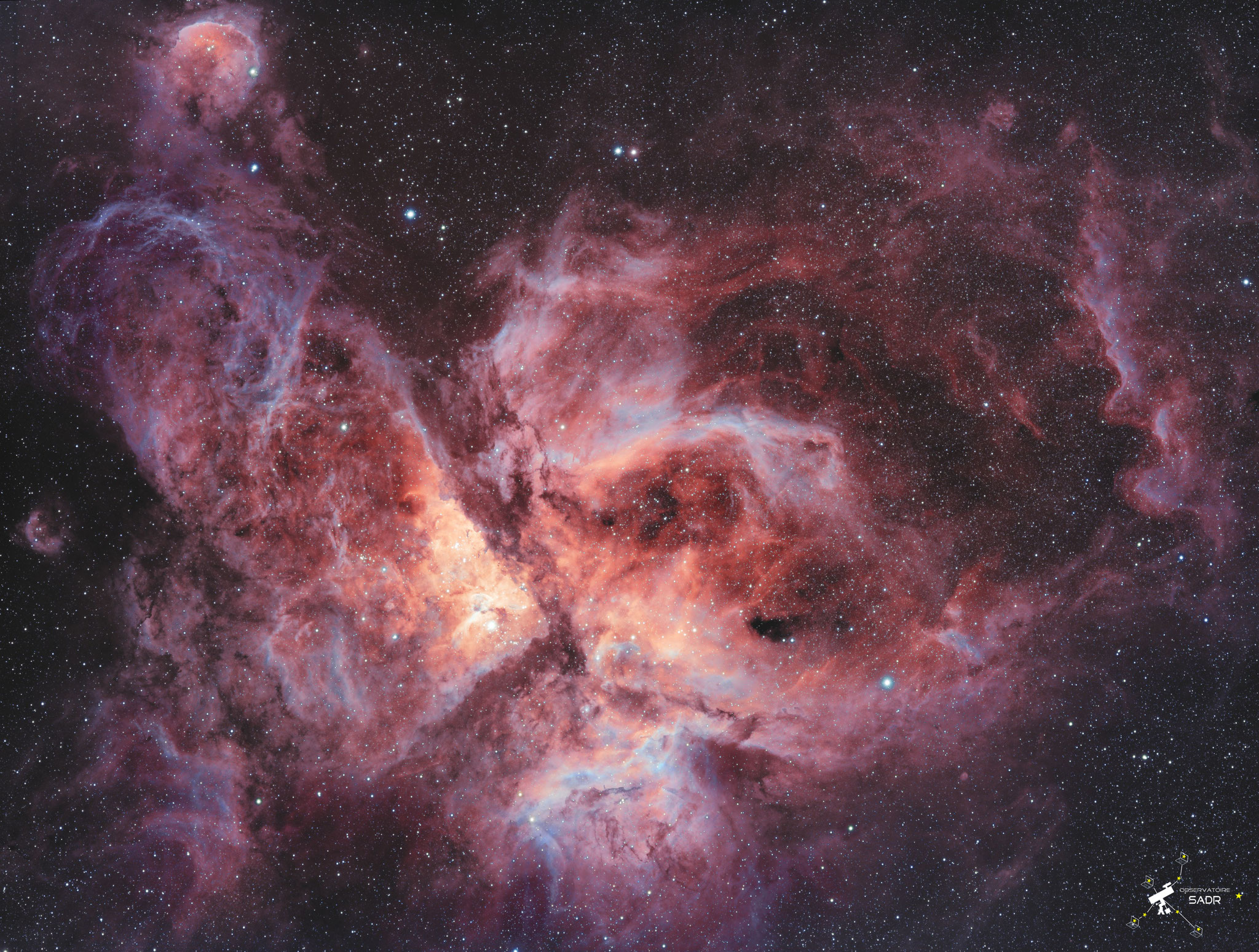 NGC 3372, SHO, lunette 71, Nicolas