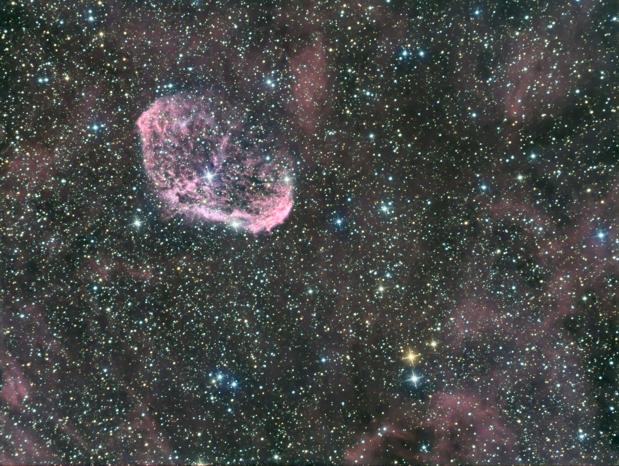 NGC6888, Ha (8x600), RVB (7x180), David et Fabien, 3 septembre 2016
