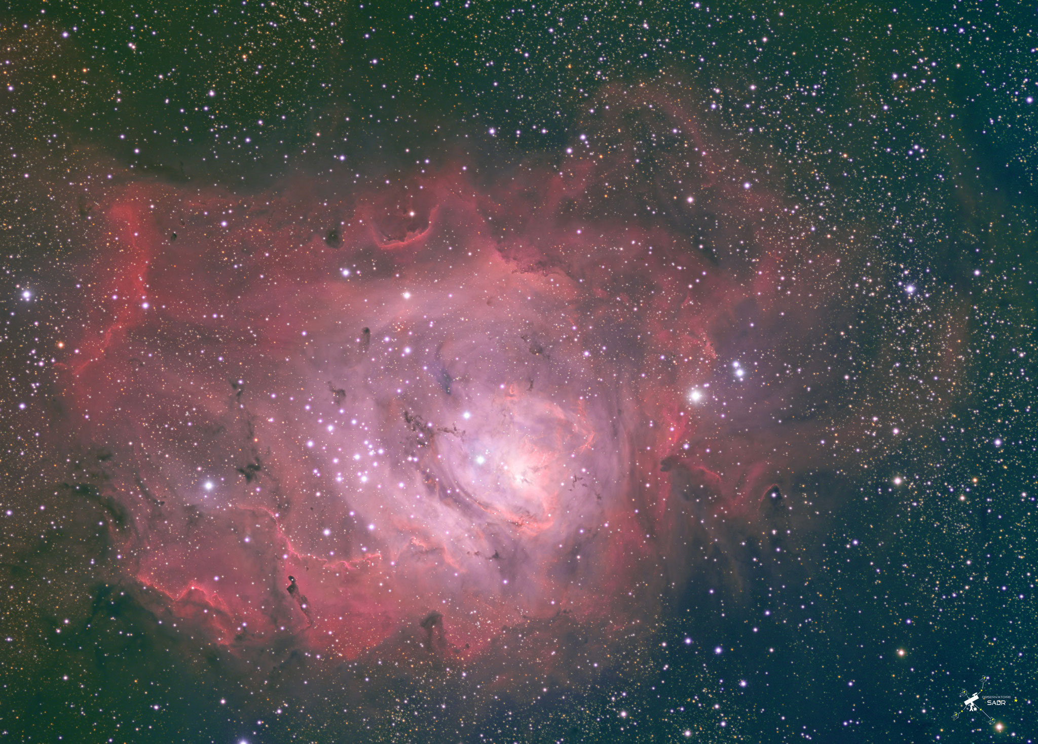M8, nébuleuse de la Lagune, lunette 127, Team LSD, Sadr Chili, juillet 2019